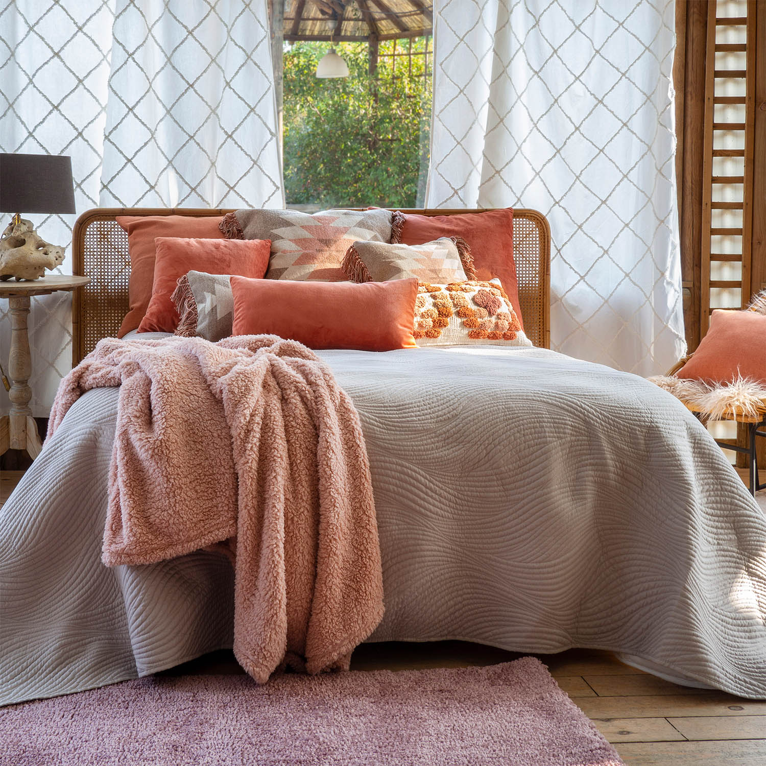 Cubrecama Makala 240x260 Lino (cama 2 plazas o Queen)