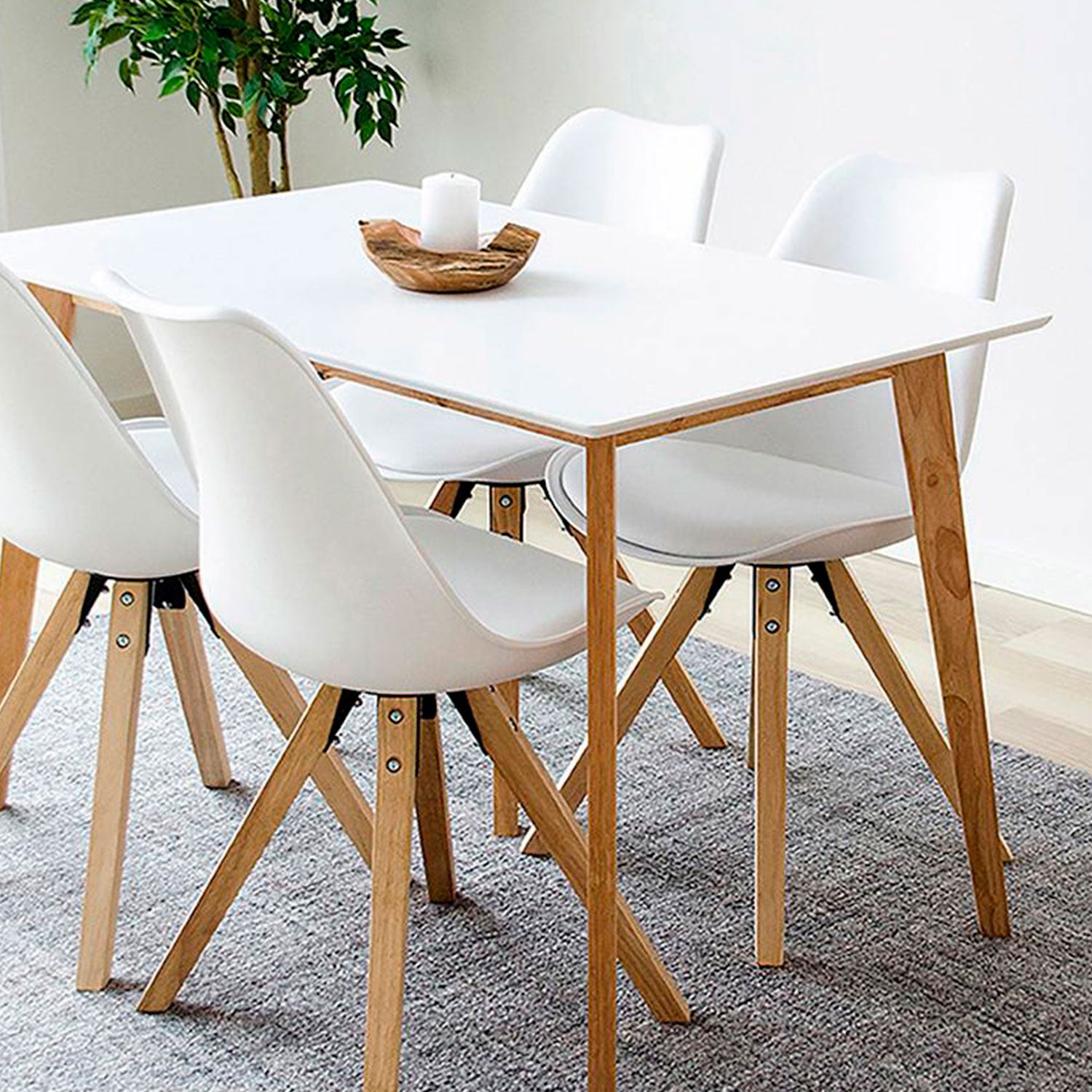 Mesa Comedor Raven 120 Blanco - Form Design