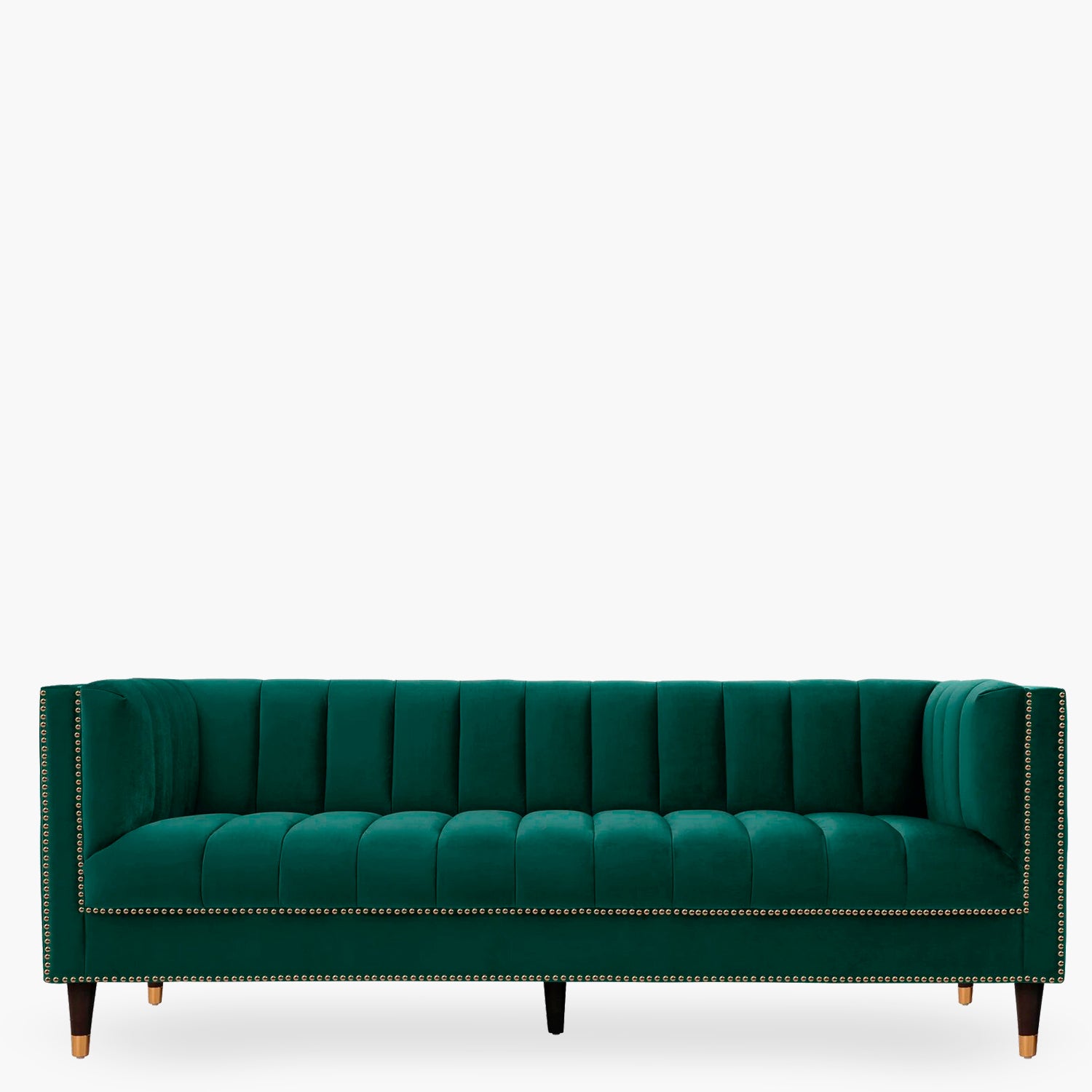 Sofá Caravan velvet verde botella - Form Design