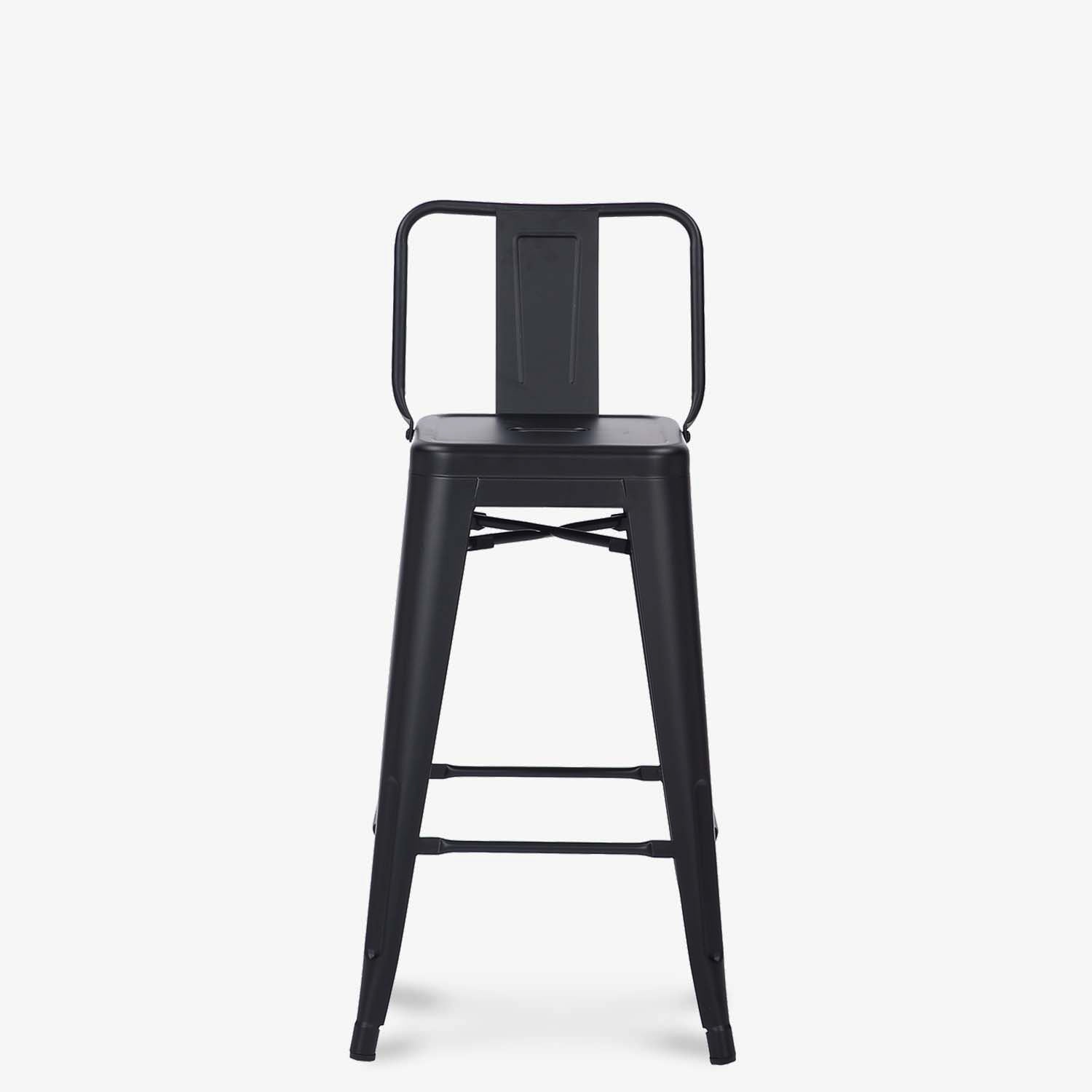 Taburete Medio 67 Tolix c/resp Negro - Form Design