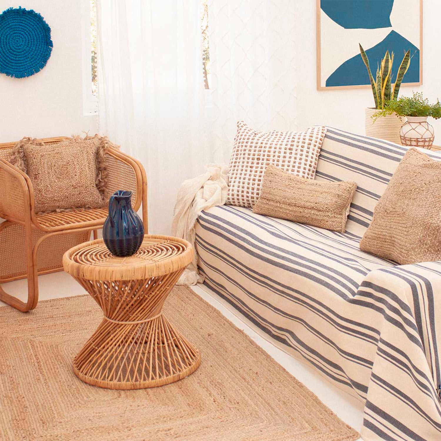 Cubrecama Juarez 1 1/2 Plazas Azul