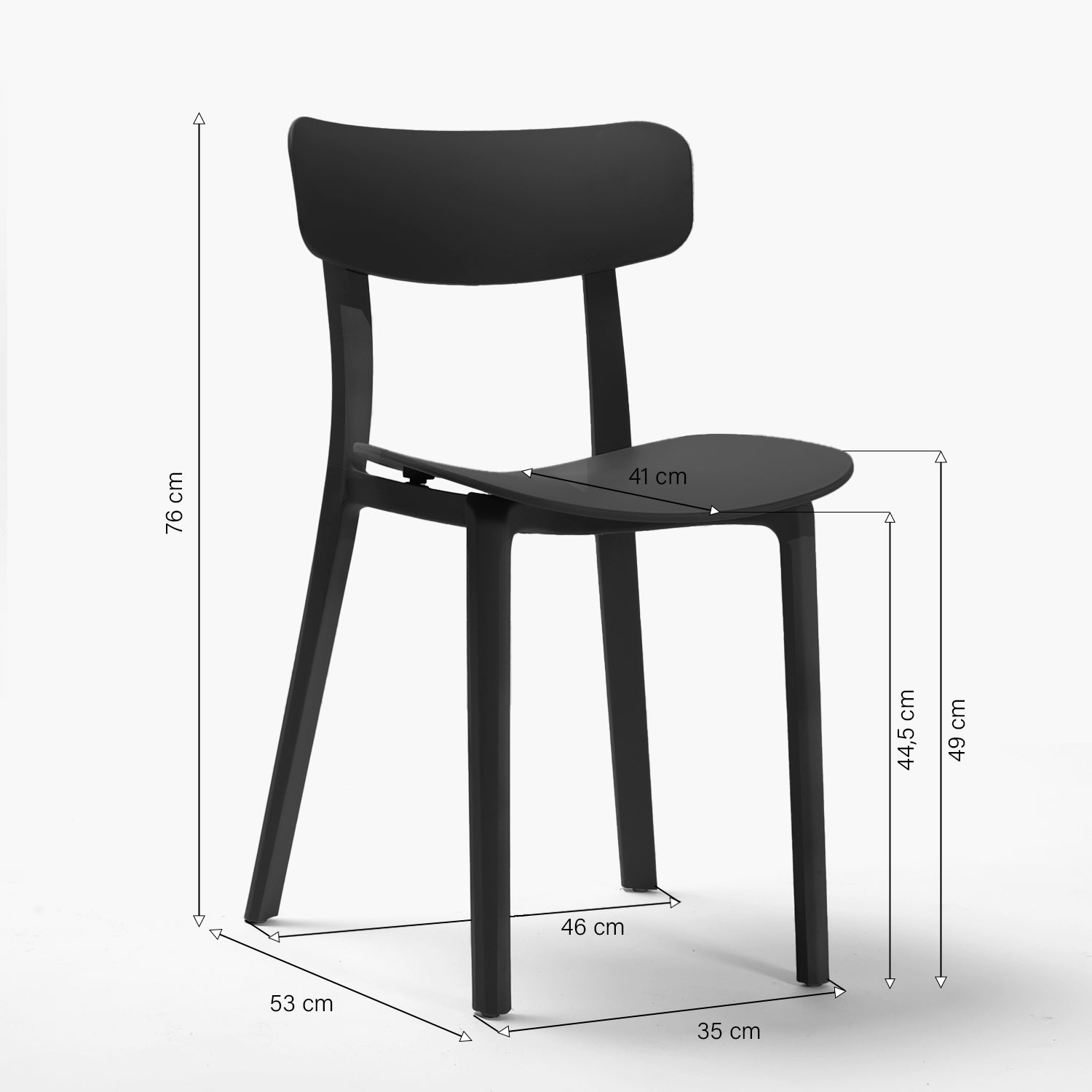 Silla de Comedor Phil Negro - Form Design