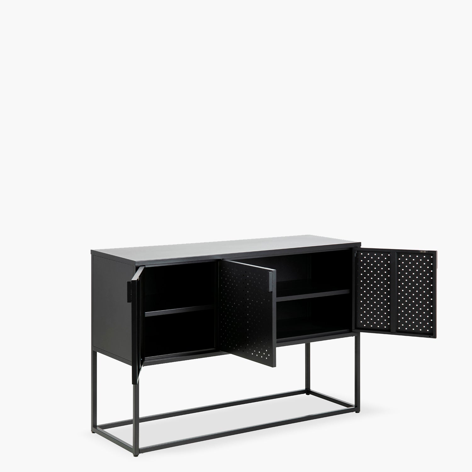 Arrimo medio Newton 3 puertas Negro - Form Design
