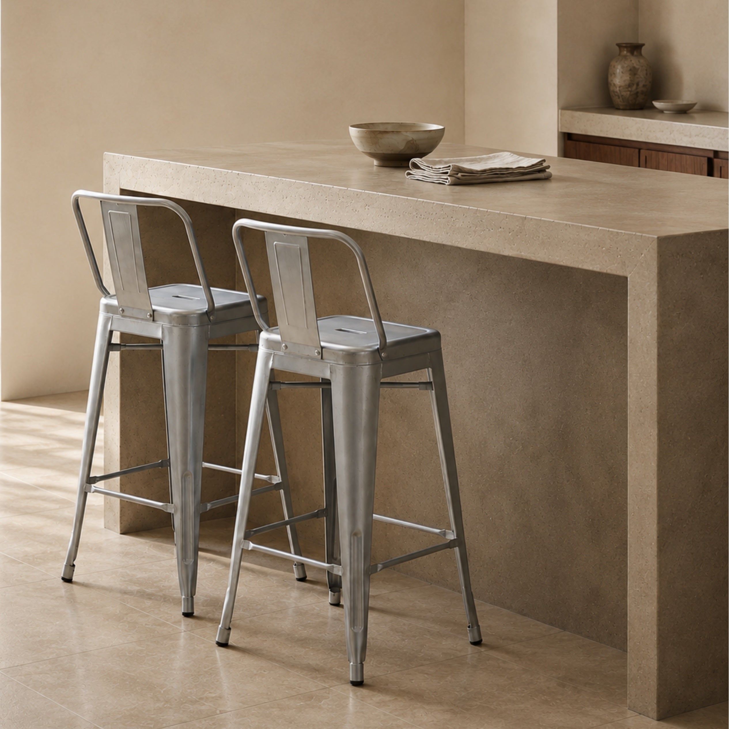 Taburete Medio 67 Tolix c/resp Metal