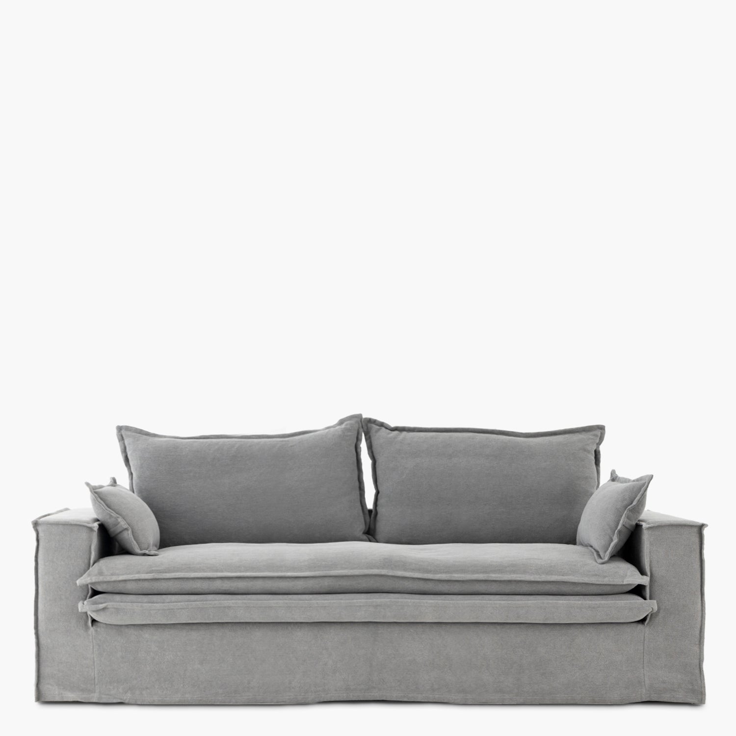 Sofá 3 Cuerpos Luciano Gris Oscuro - Form Design