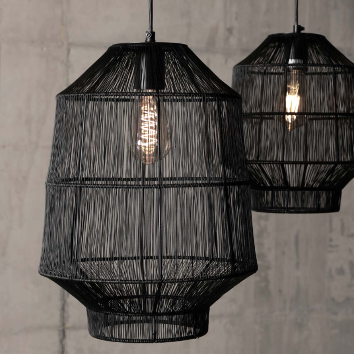Lámpara de Colgar Chennai M Negro - Form Design