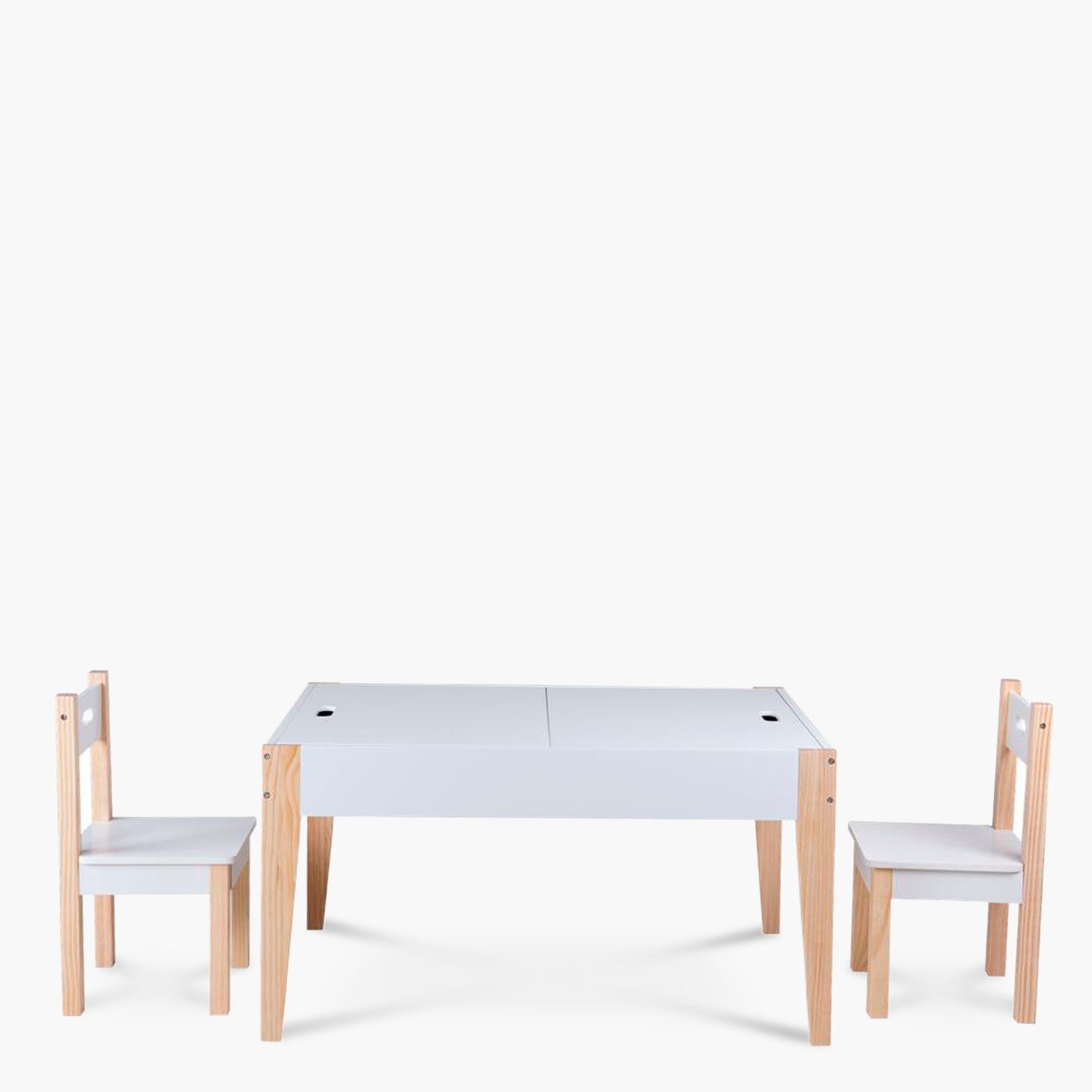 Pack Infantil 1 Mesa 2 sillas Santino Natura/Blanco - Form Design