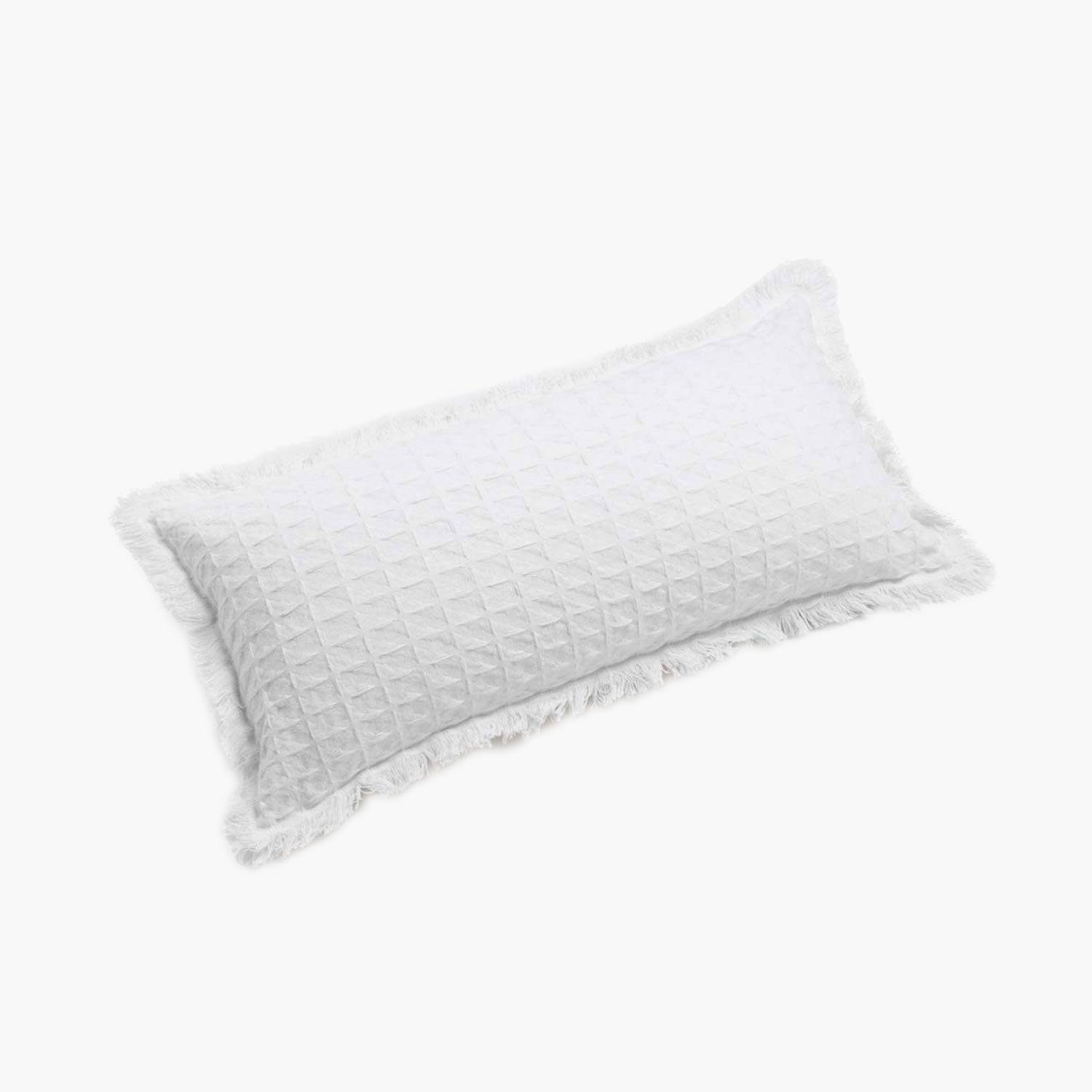 Funda Cojin Algodon Panal 30x60 Blanco - Form Design