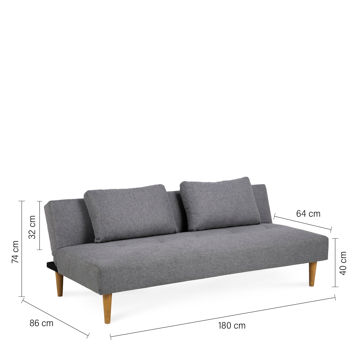 Sofá Cama Lucas Gris - Form Design