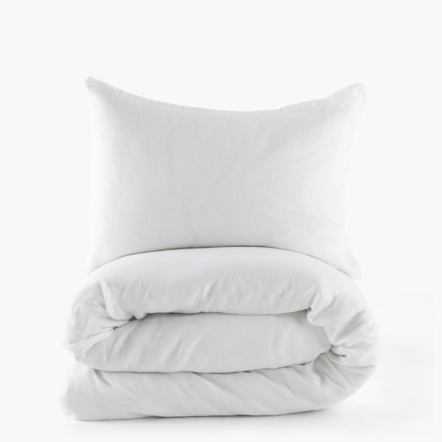 Funda Plumón 100% Lino Portofino 1,5 Plazas Blanco - Form Design