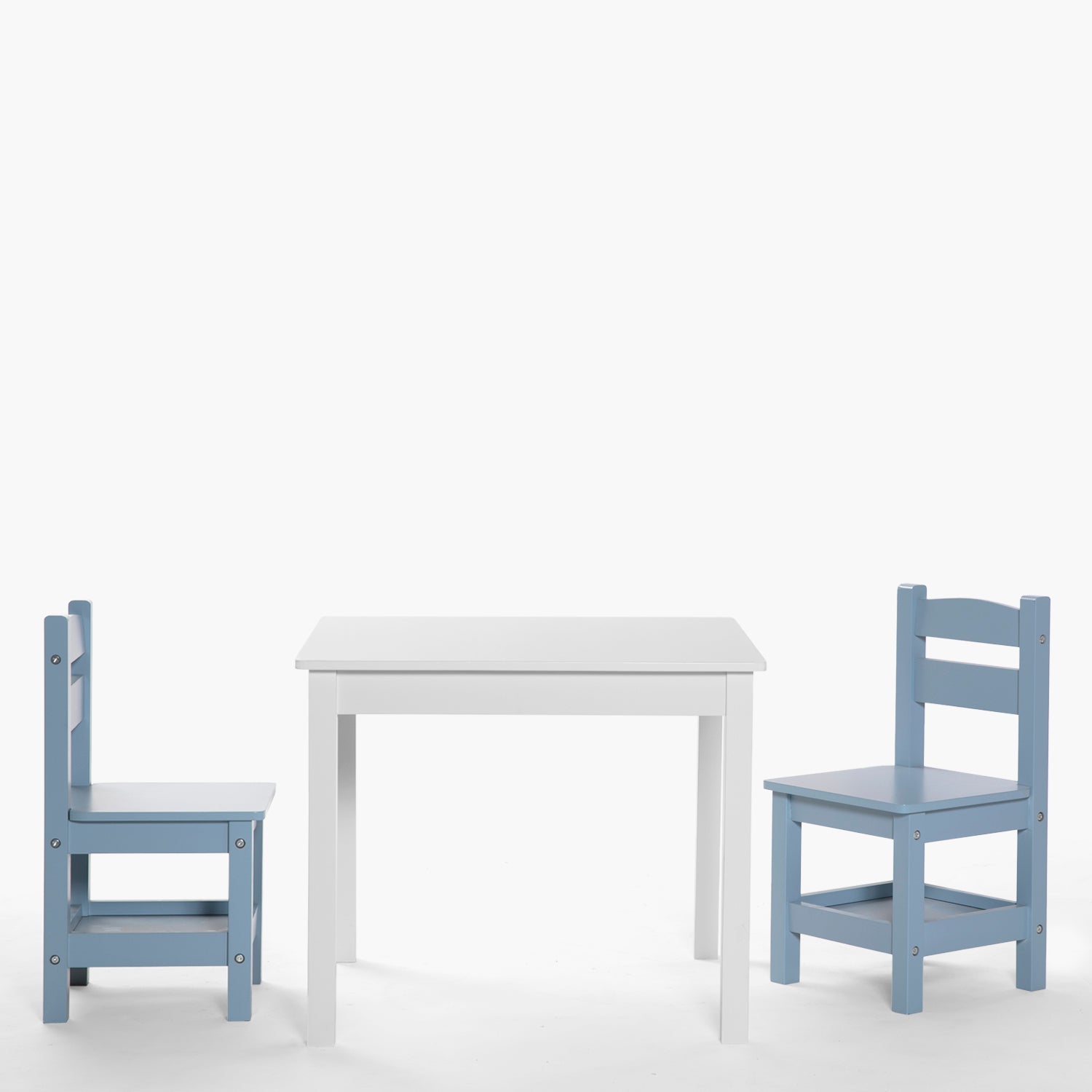 Pack Kids 1 Mesa 2 sillas Olivia Blanco/Celeste - Form Design