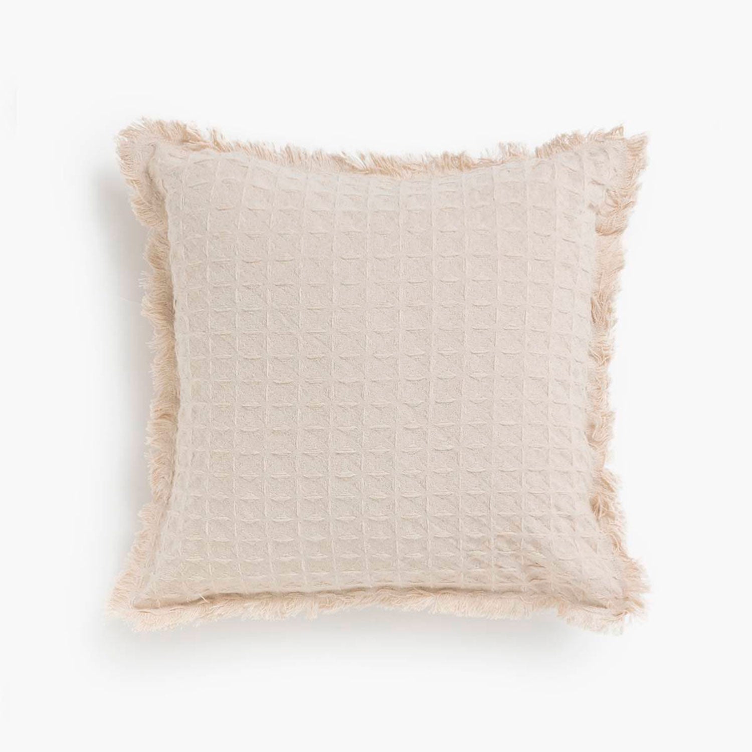 Funda Cojin Algodon Panal 45x45 Crudo - Form Design