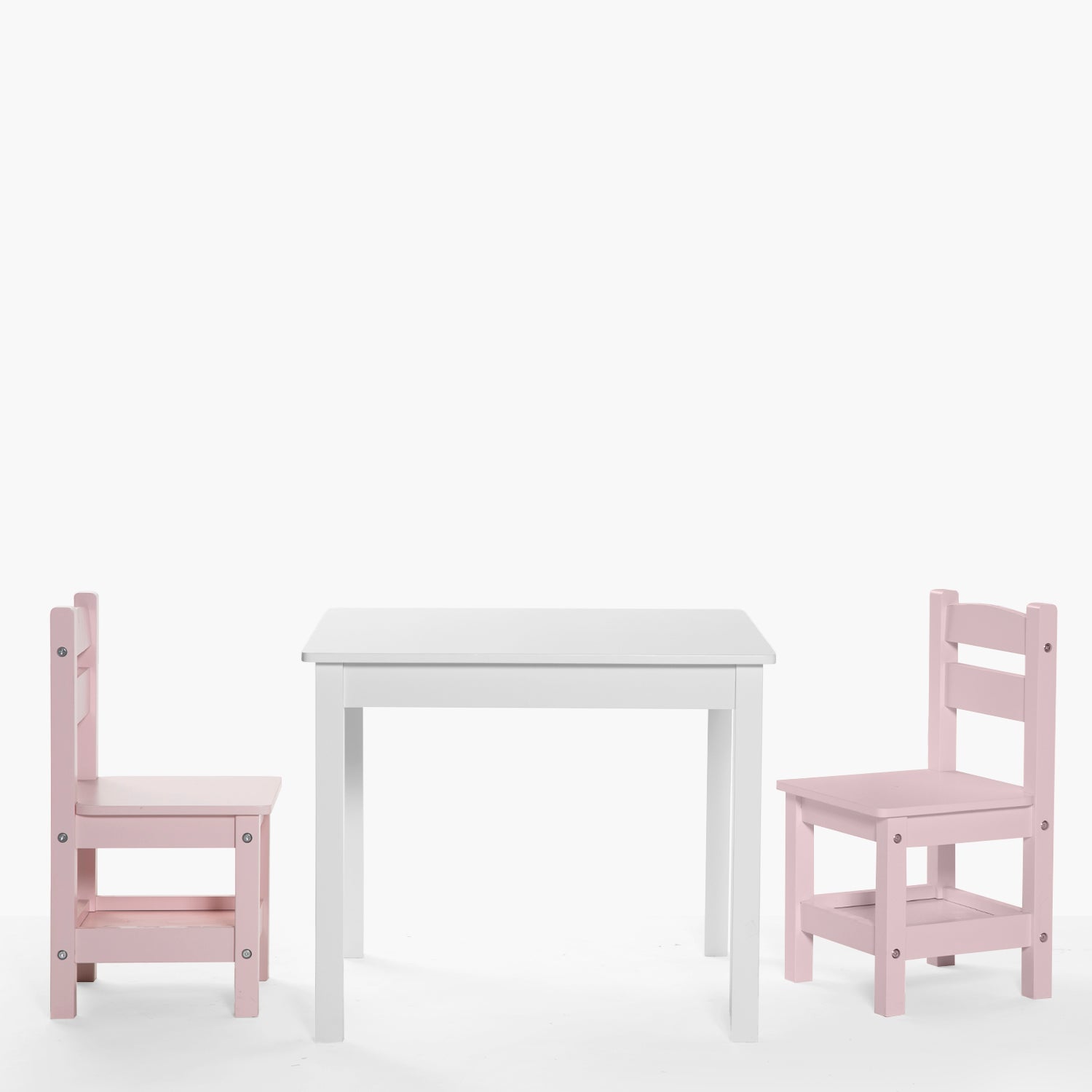 Pack Kids 1 Mesa 2 sillas Olivia Blanco/Rosado - Form Design