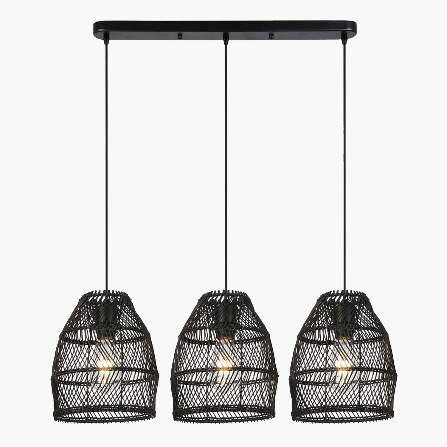Lámpara de Colgar Sarah x3 Negro - Form Design