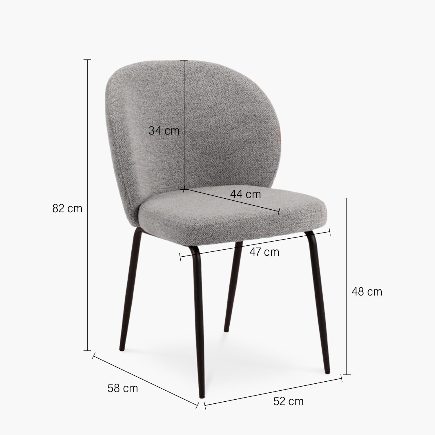 Silla Tapiz Pascale Gris - Form Design