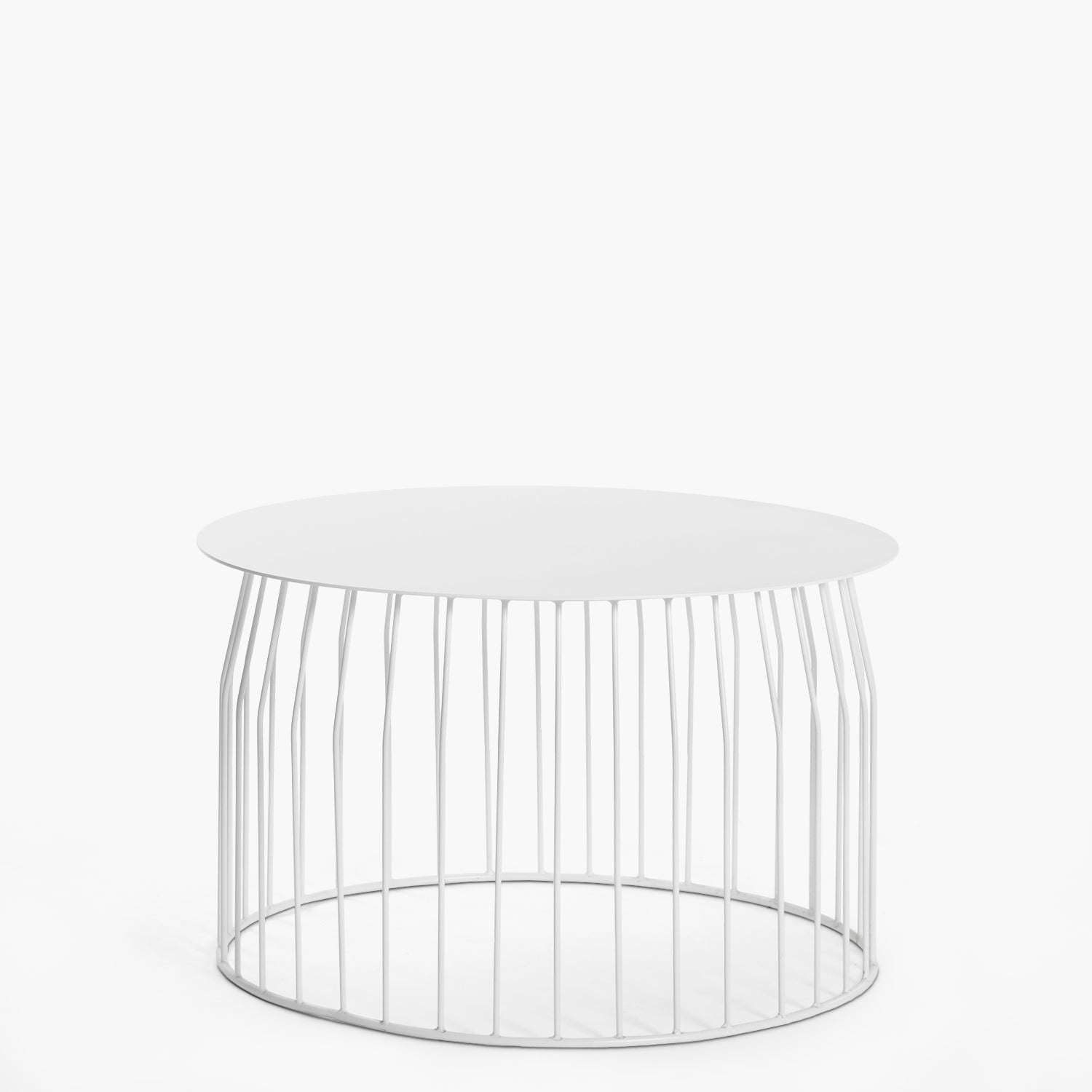 Mesa de Centro Wire DIAM 60 Blanco - Form Design