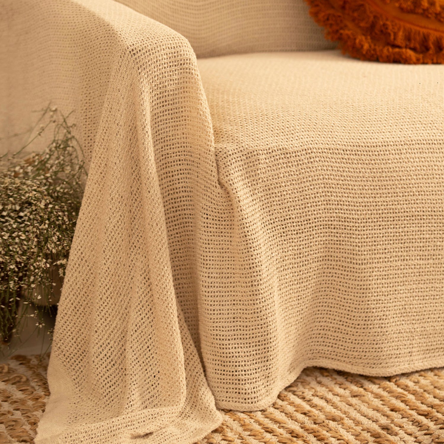 Cubrecama Red 180x260 Crudo (Cama 1 o 1 1/2 Plazas) - Form Design