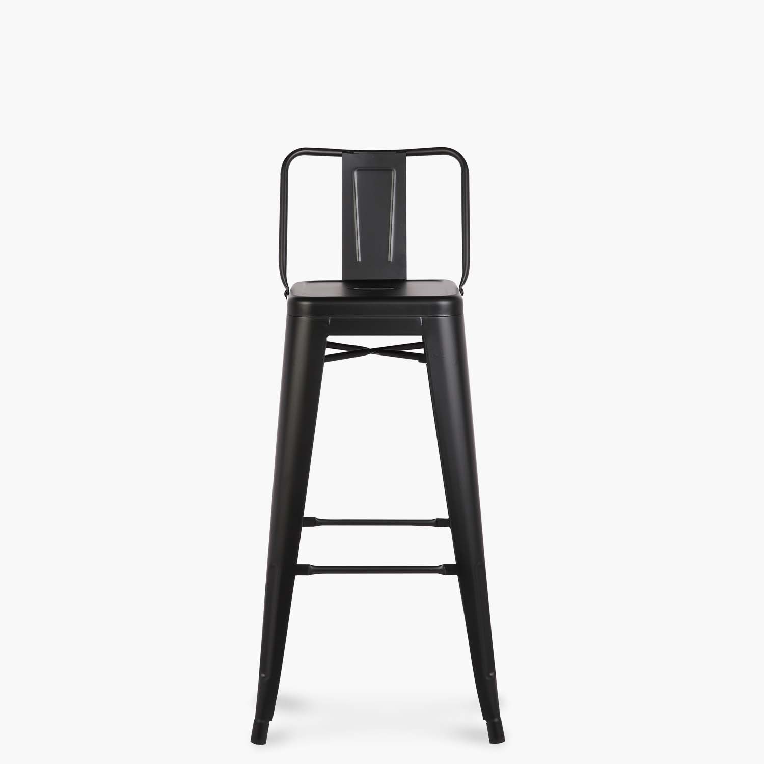 Taburete Alto 77 Tolix c/resp Negro - Form Design