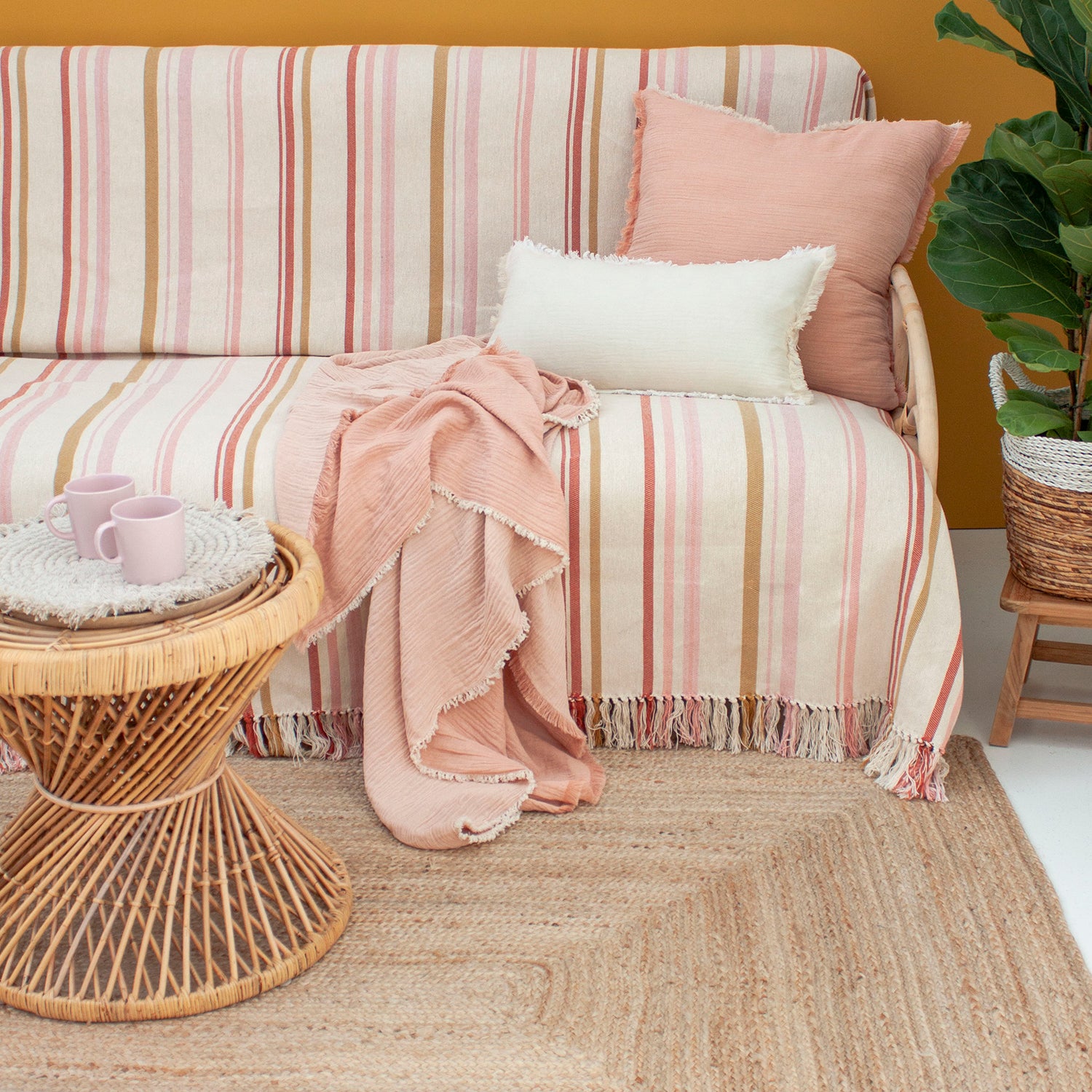 Cubrecama Juarez 1 1/2 Plazas Mostaza