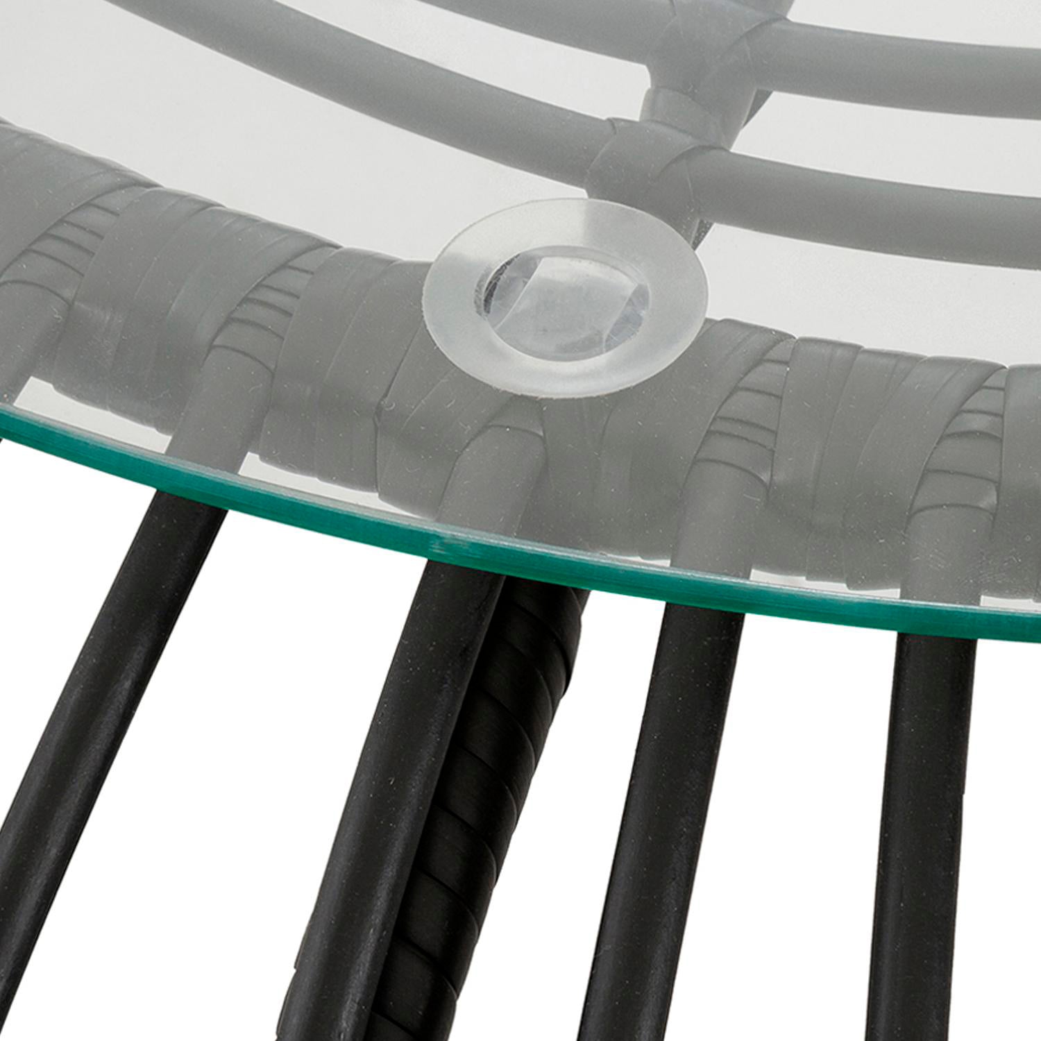 Mesa de Centro ratan sintetico Creta Negro - Form Design