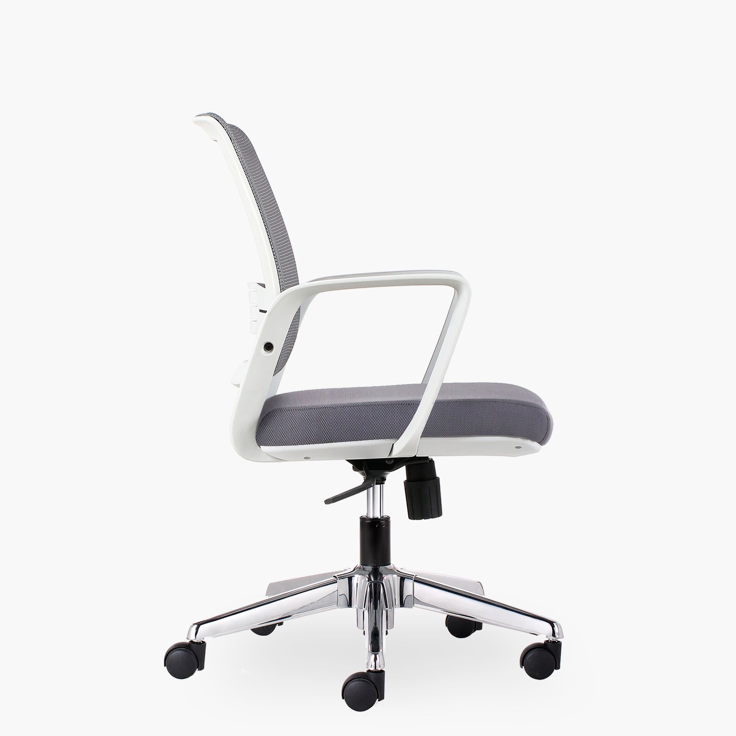 Silla Oficina Job Base Cromada Gris Claro - Form Design