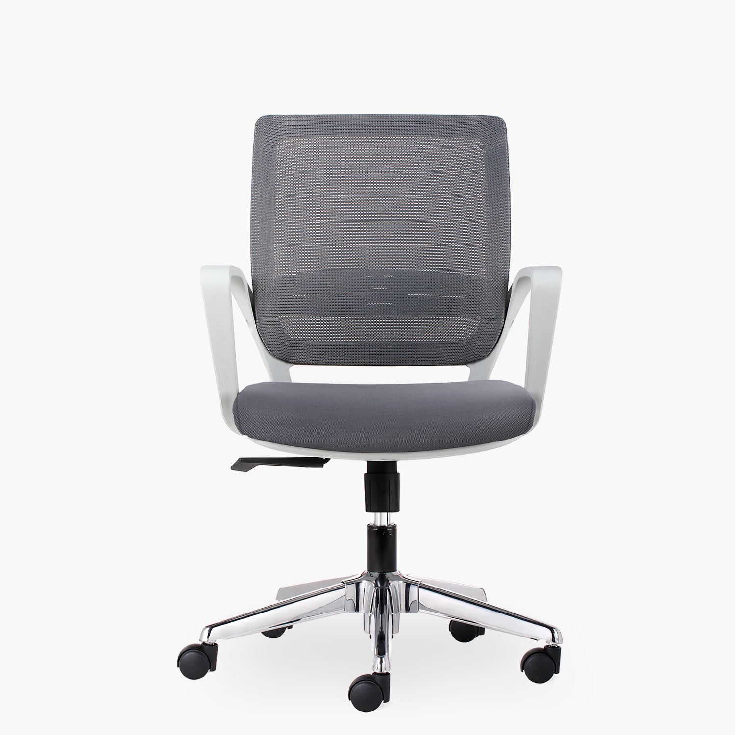 Silla Oficina Job Base Cromada Gris Claro - Form Design