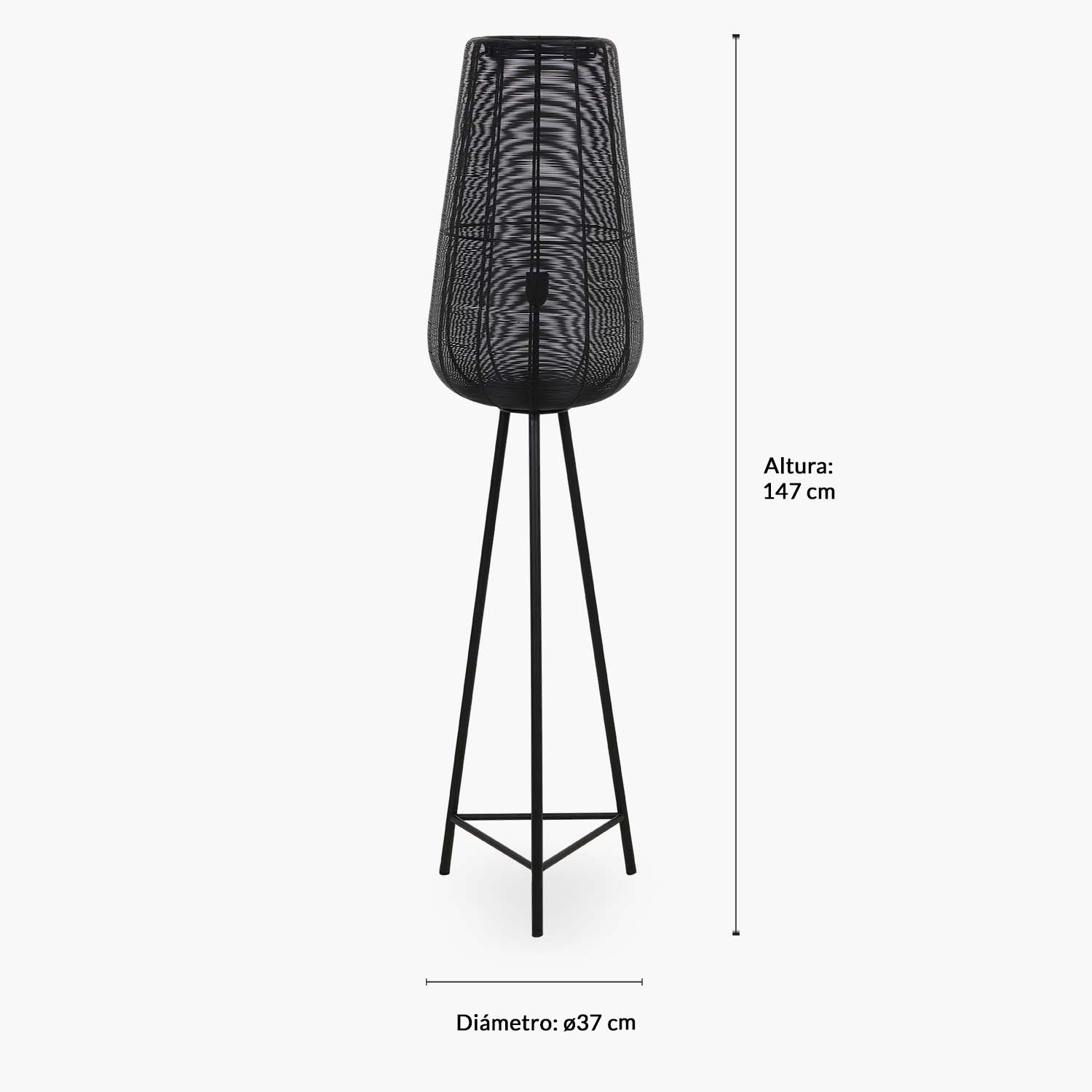 Lámpara De pie Adeta Negro