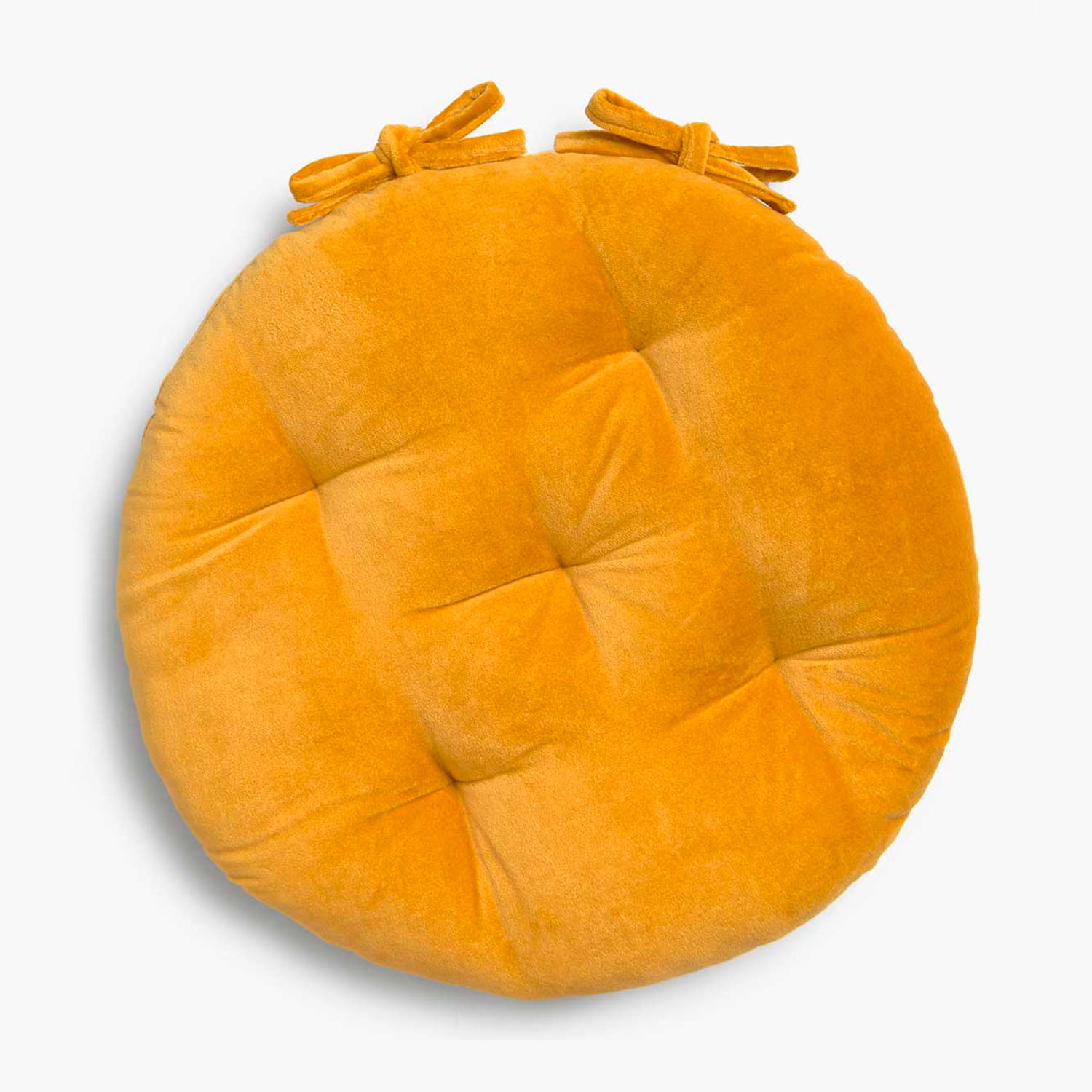 Cojin de silla redondo Velur Mostaza - Form Design