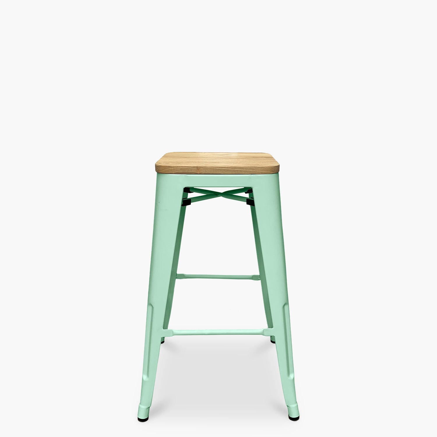 Taburete medio 66 Tolix Madera Menta - Form Design