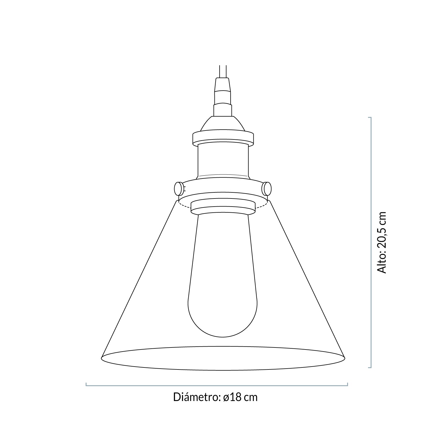 Lámpara de Colgar Retro Vidrio - Form Design