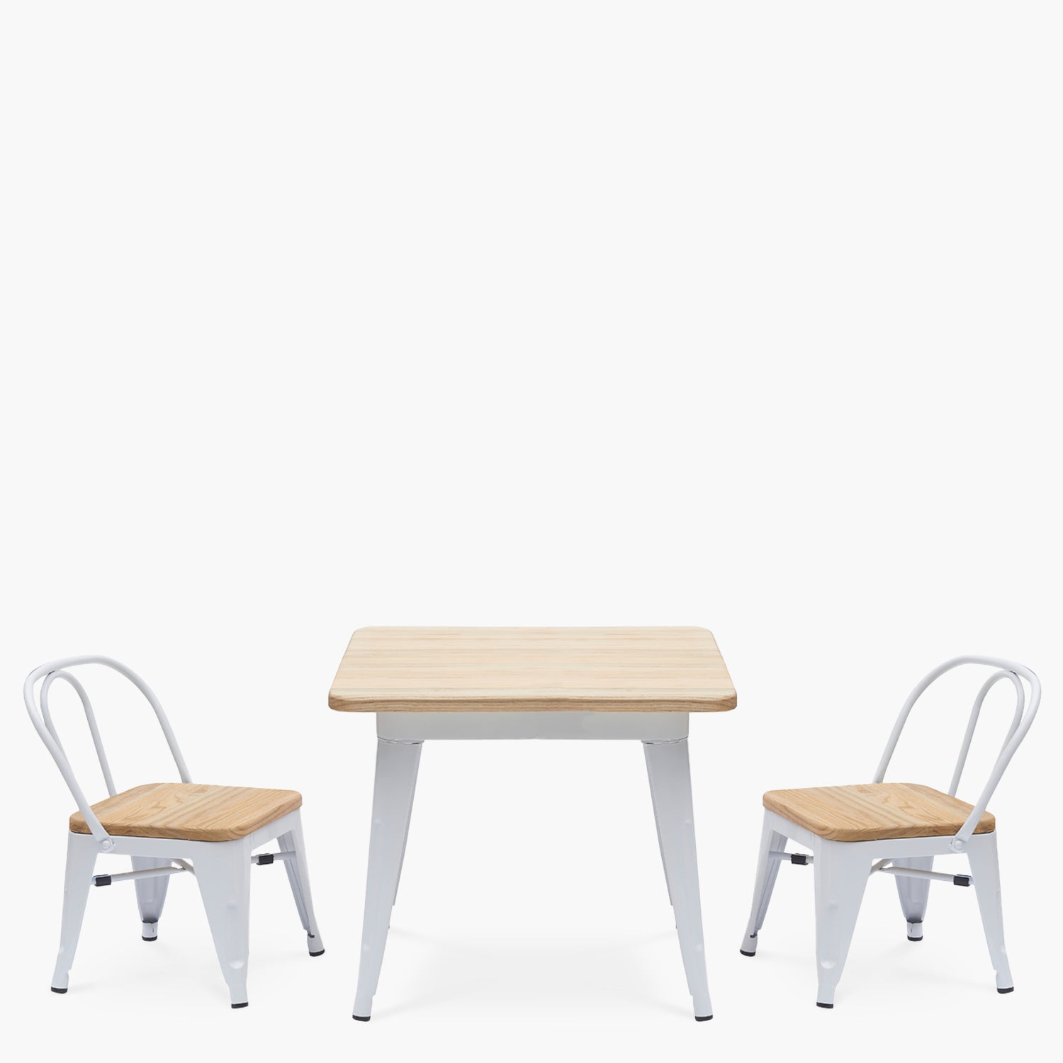 Pack 1 Mesa 2 Sillas Infantil Becca Natura/Blanco - Form Design