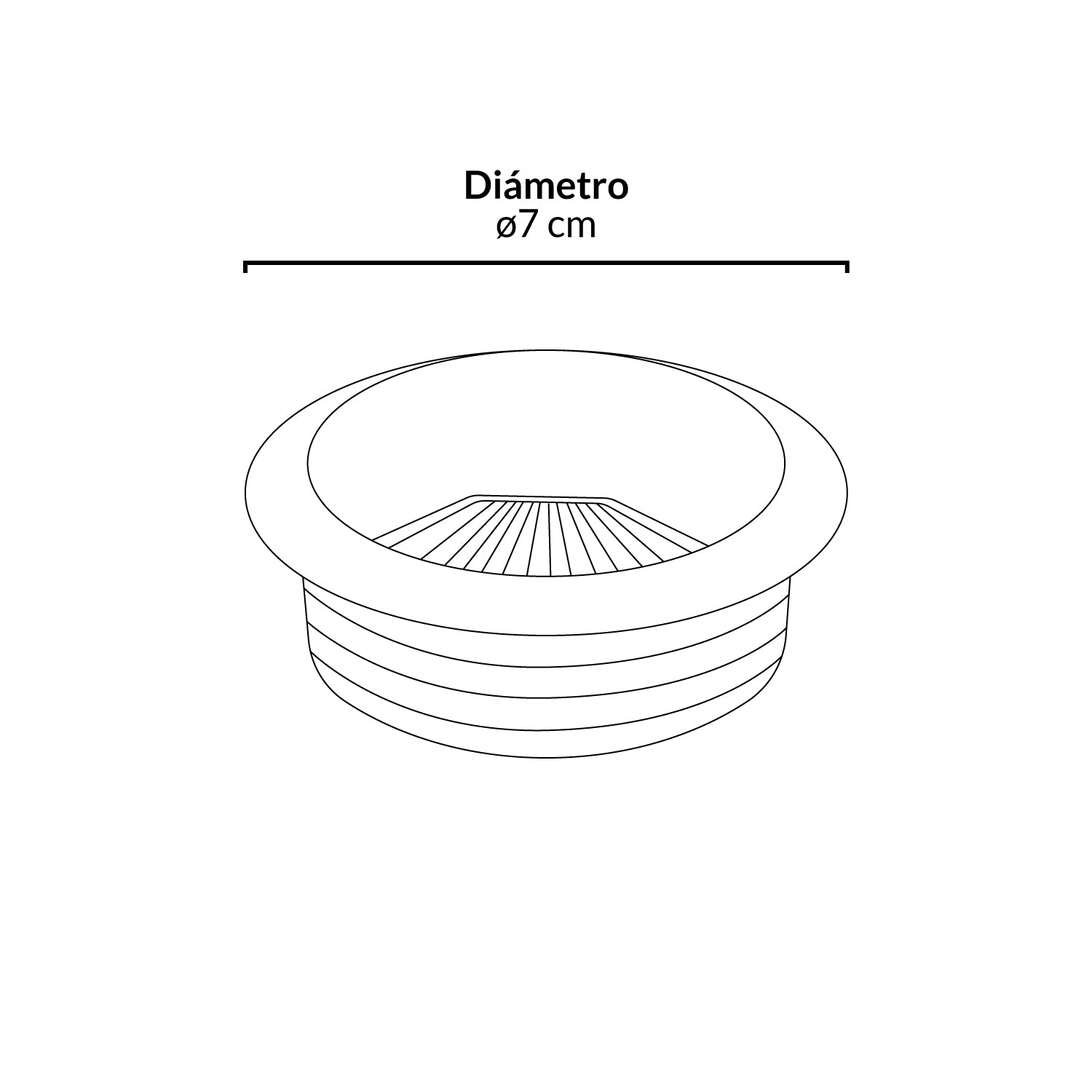 Pasacables Redondo Blanco