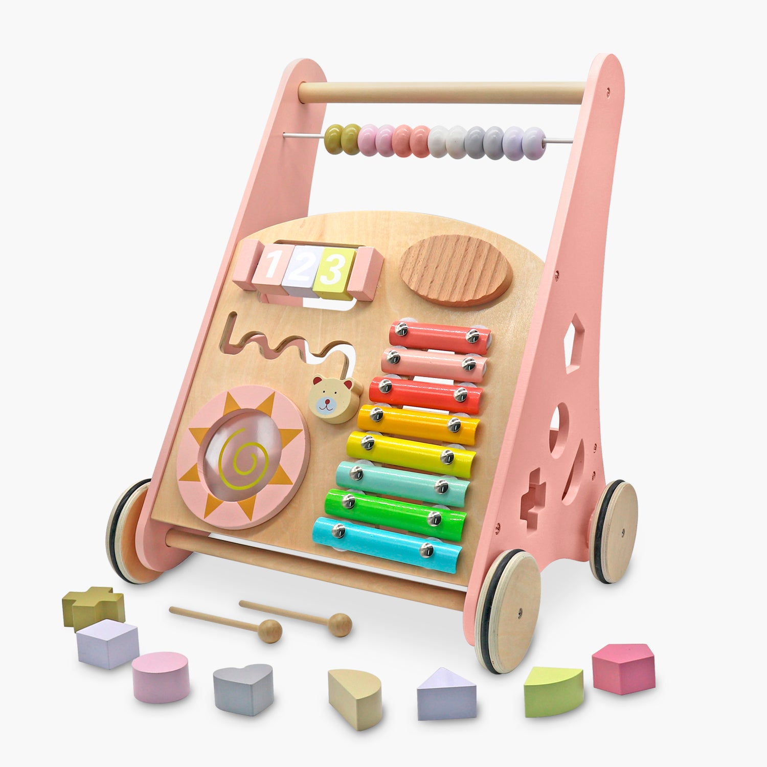 Andador Interactivo Infantil de Madera Martín Rosado - Form Design