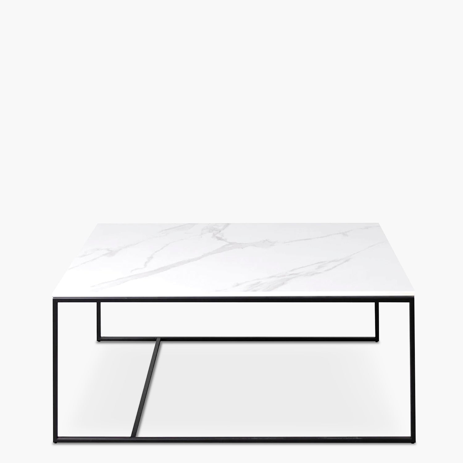 Mesa de Centro Alonza Tipo Mármol 90 Blanco - Form Design