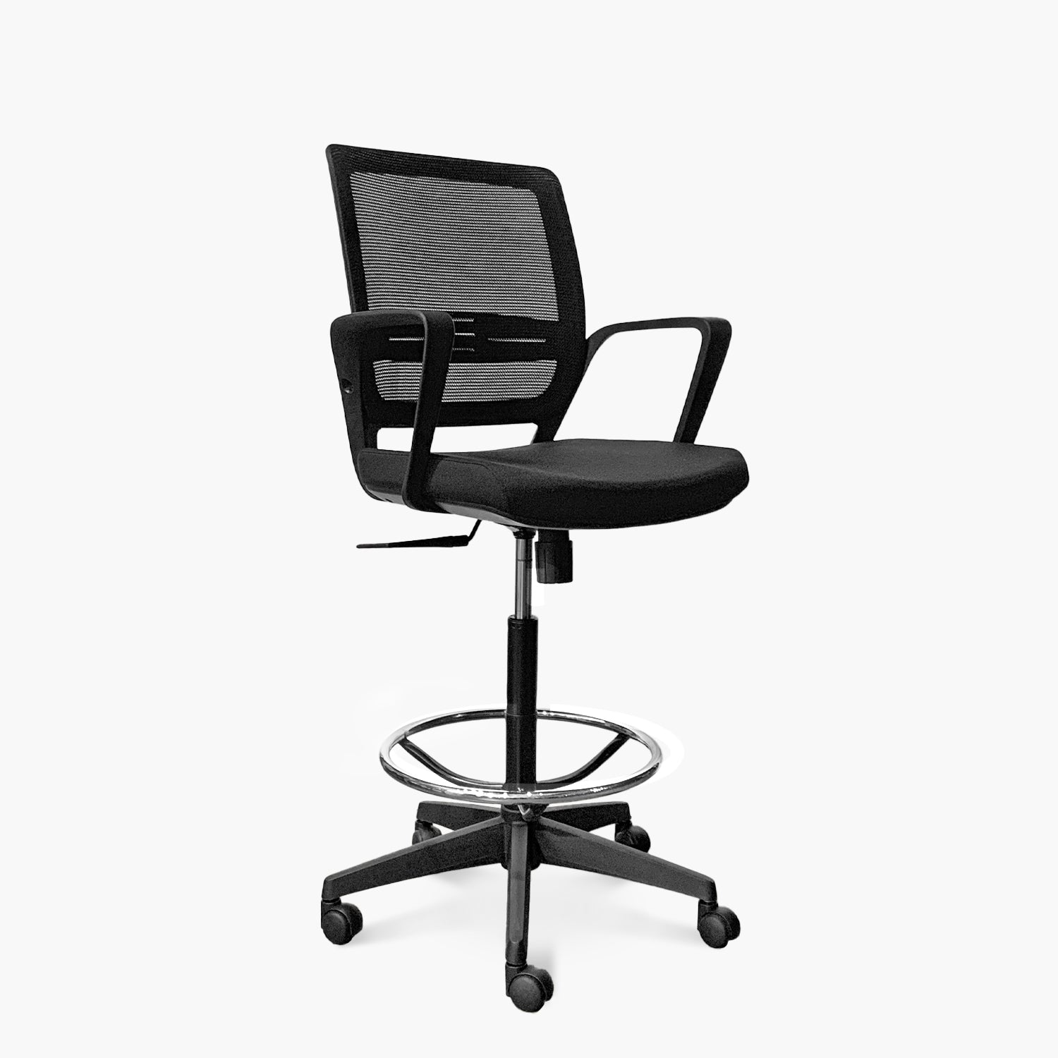 Silla Oficina Job con Aro Cajero Negro - Form Design