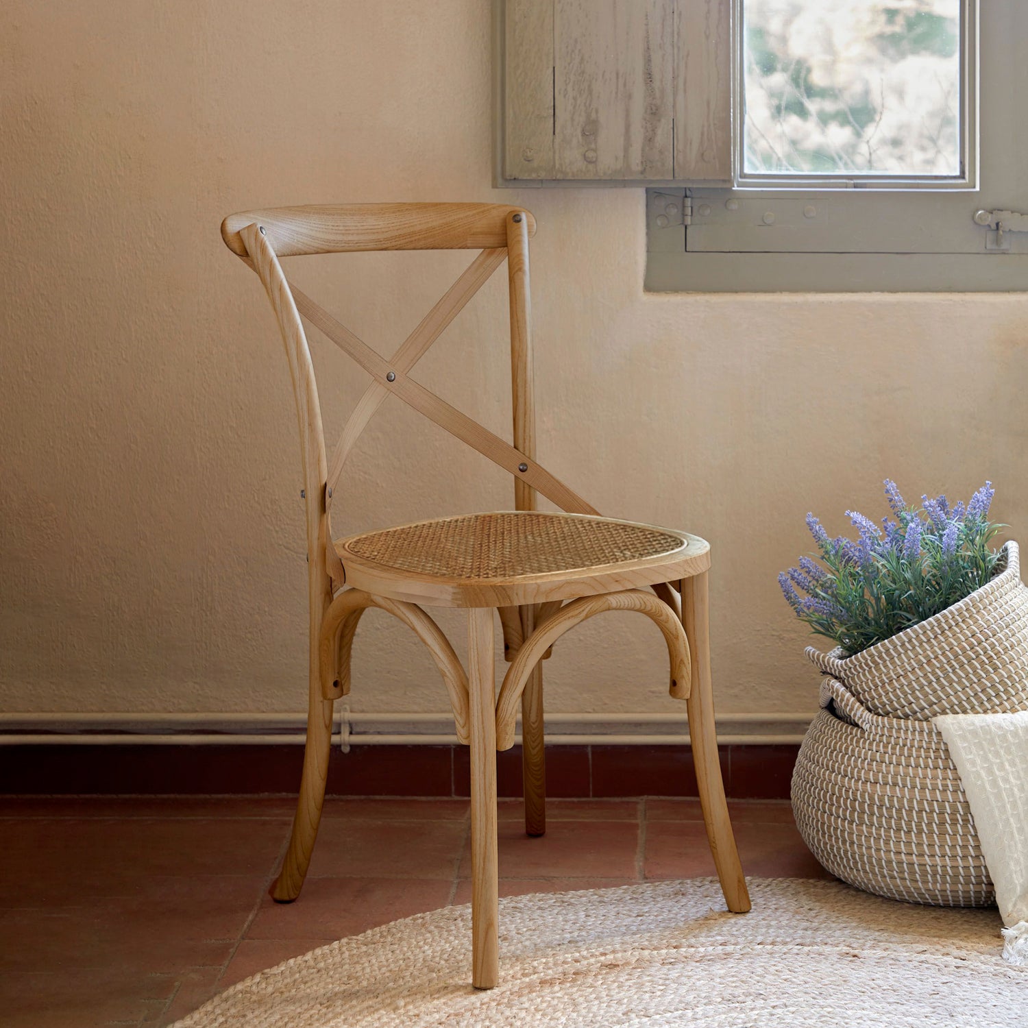 Silla Madera Tradition Junco Olmo Envejecido - Form Design