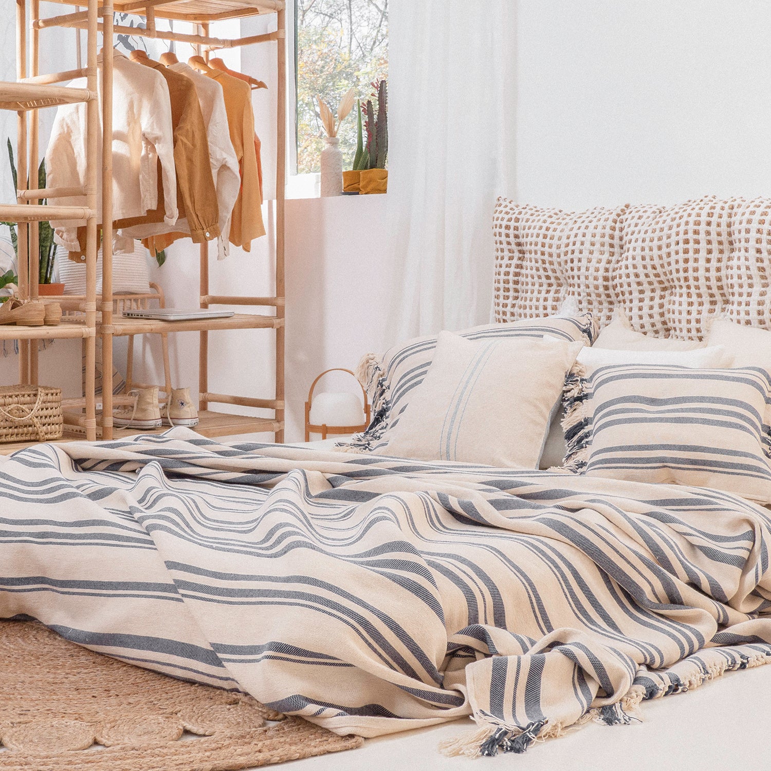 Cubrecama Juarez 1 1/2 Plazas Azul