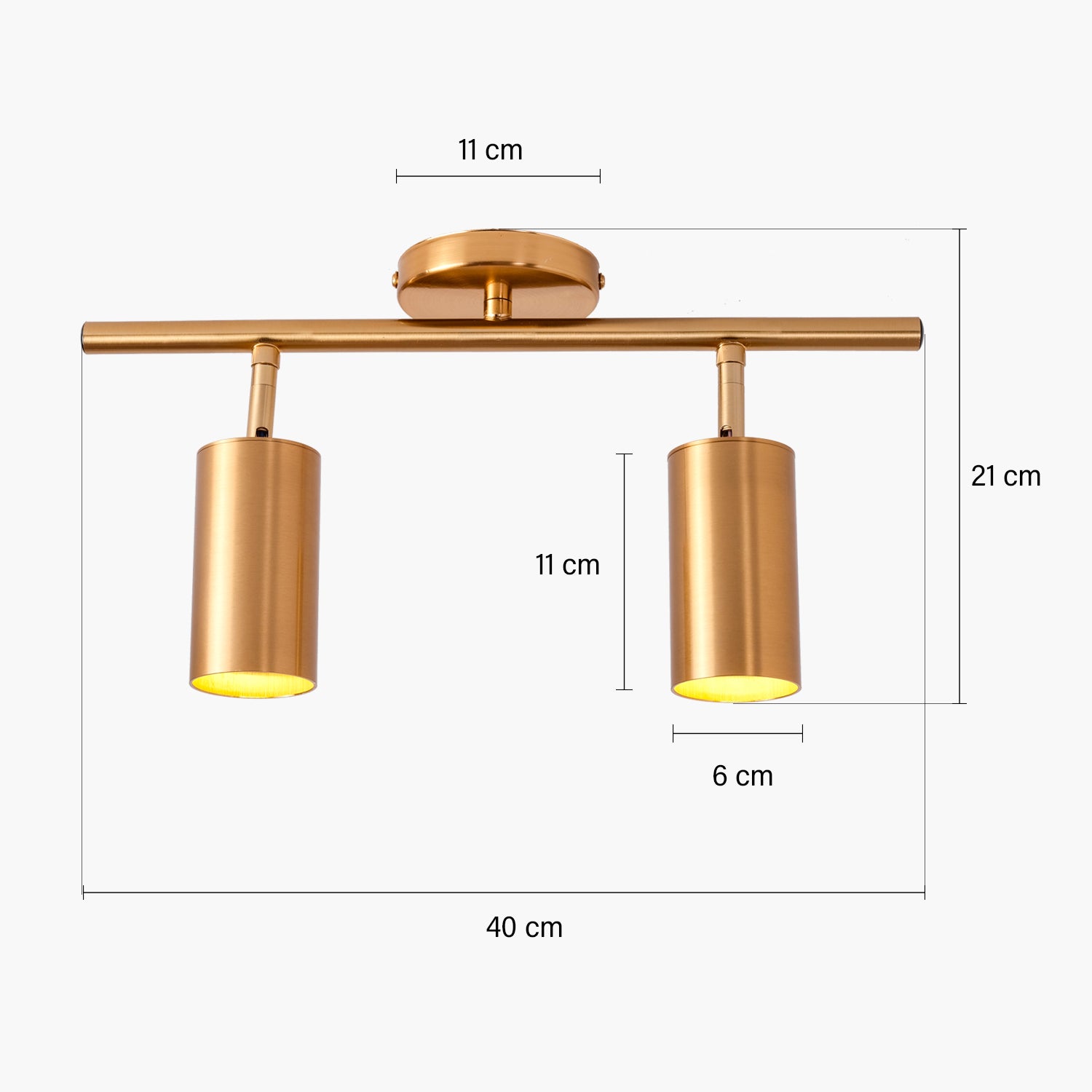 Lámpara de Techo Kelsey x2 Bronce - Form Design