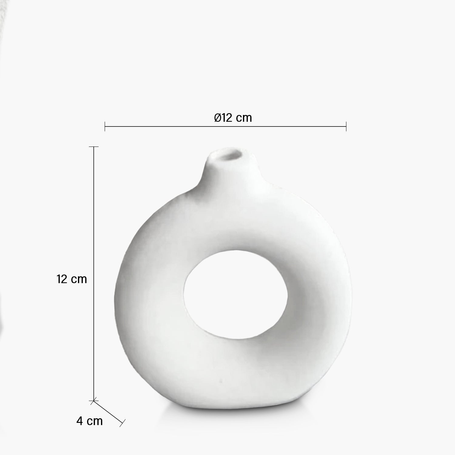 Florero Anillo Blanco