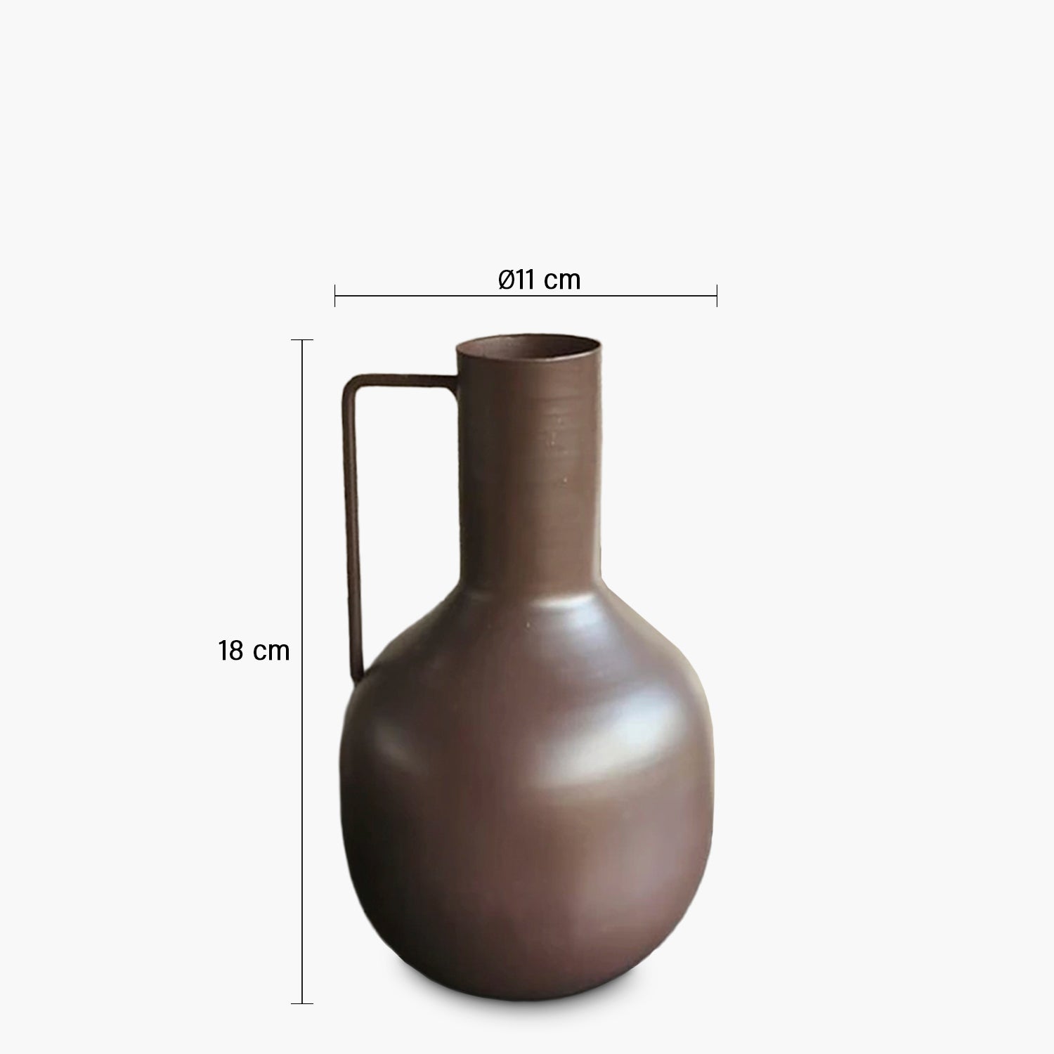 Jarrón Toledo Bajo Chocolate