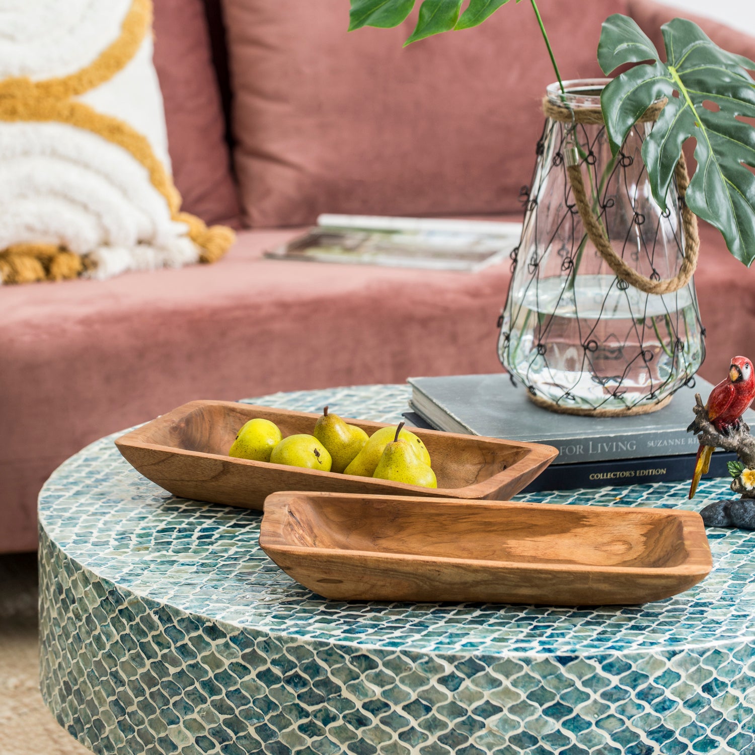 Set Bandejas Guara Teca Natural