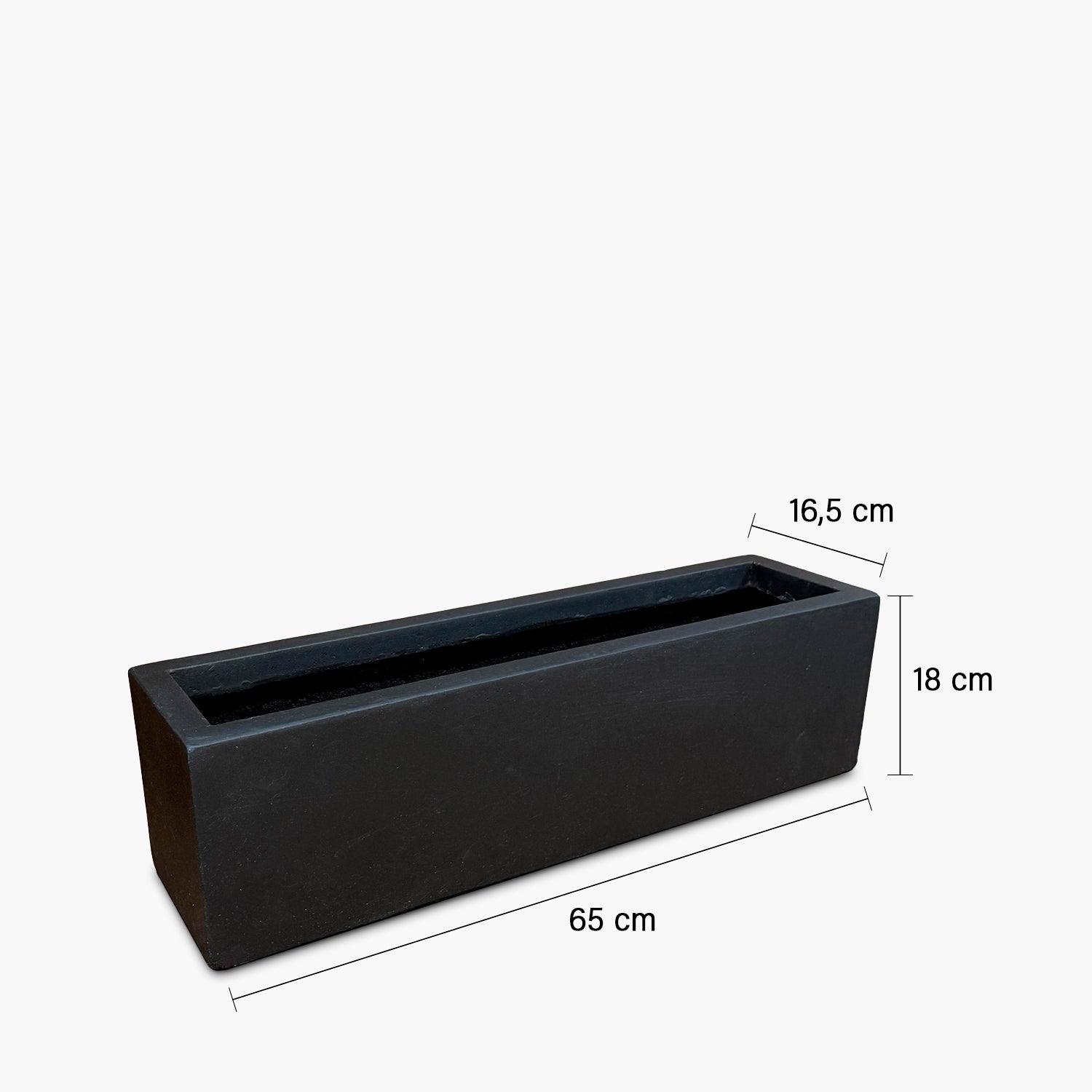 Macetero Patagonia Bajo 18 Negro - Form Design