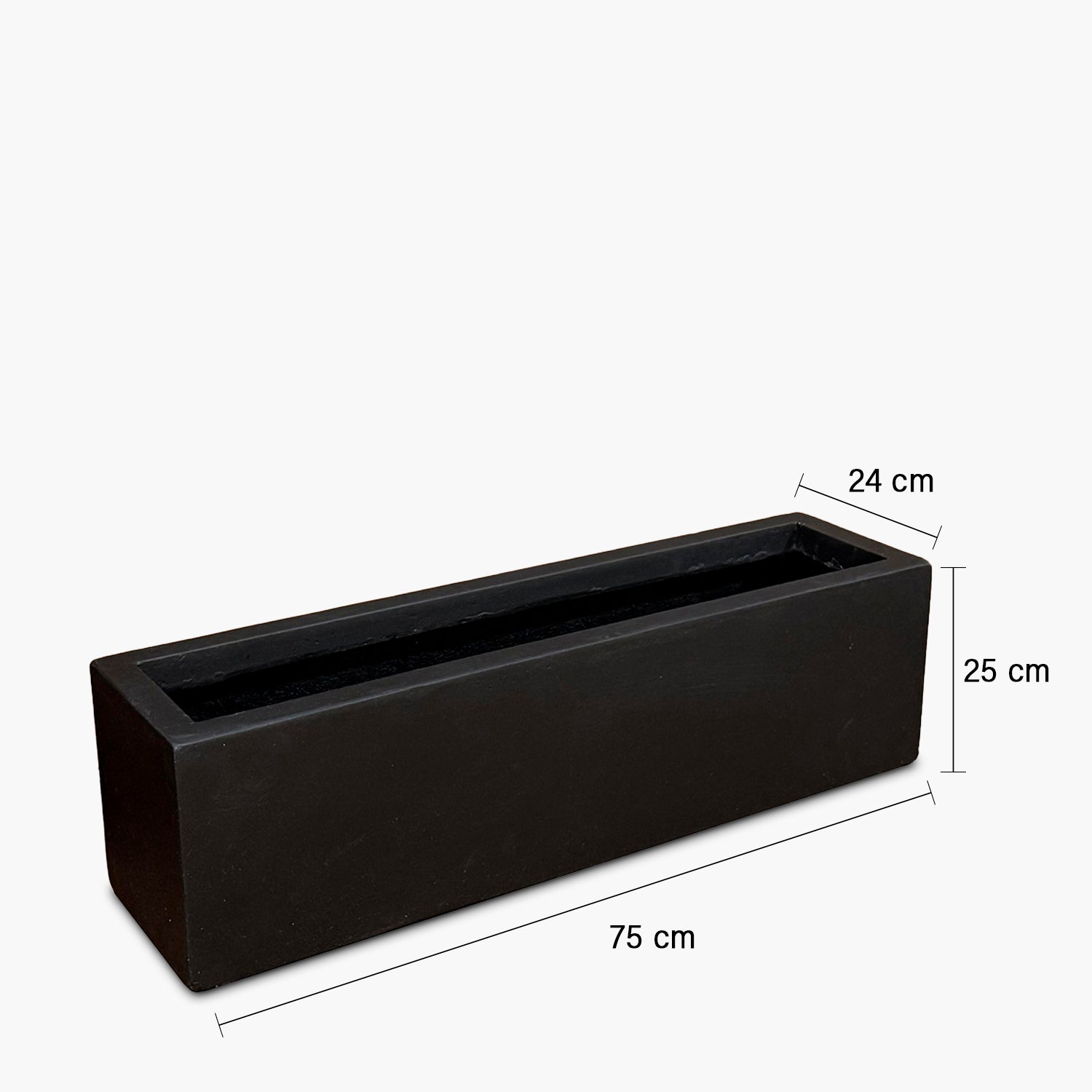 Macetero Patagonia Bajo 25 Negro - Form Design