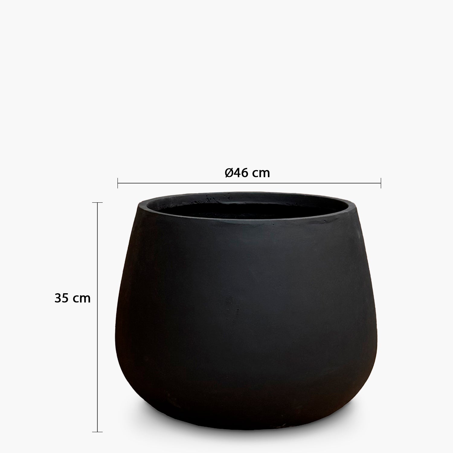 Macetero Aysen 35 Negro - Form Design