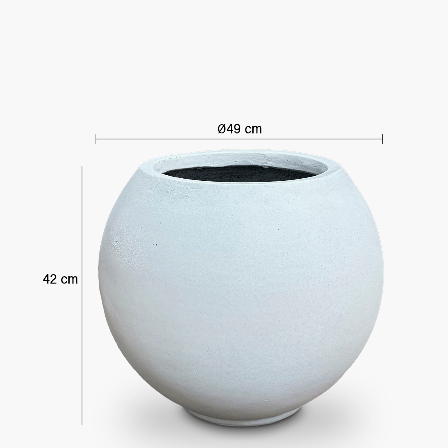 Macetero Loa 42 Blanco Hueso - Form Design