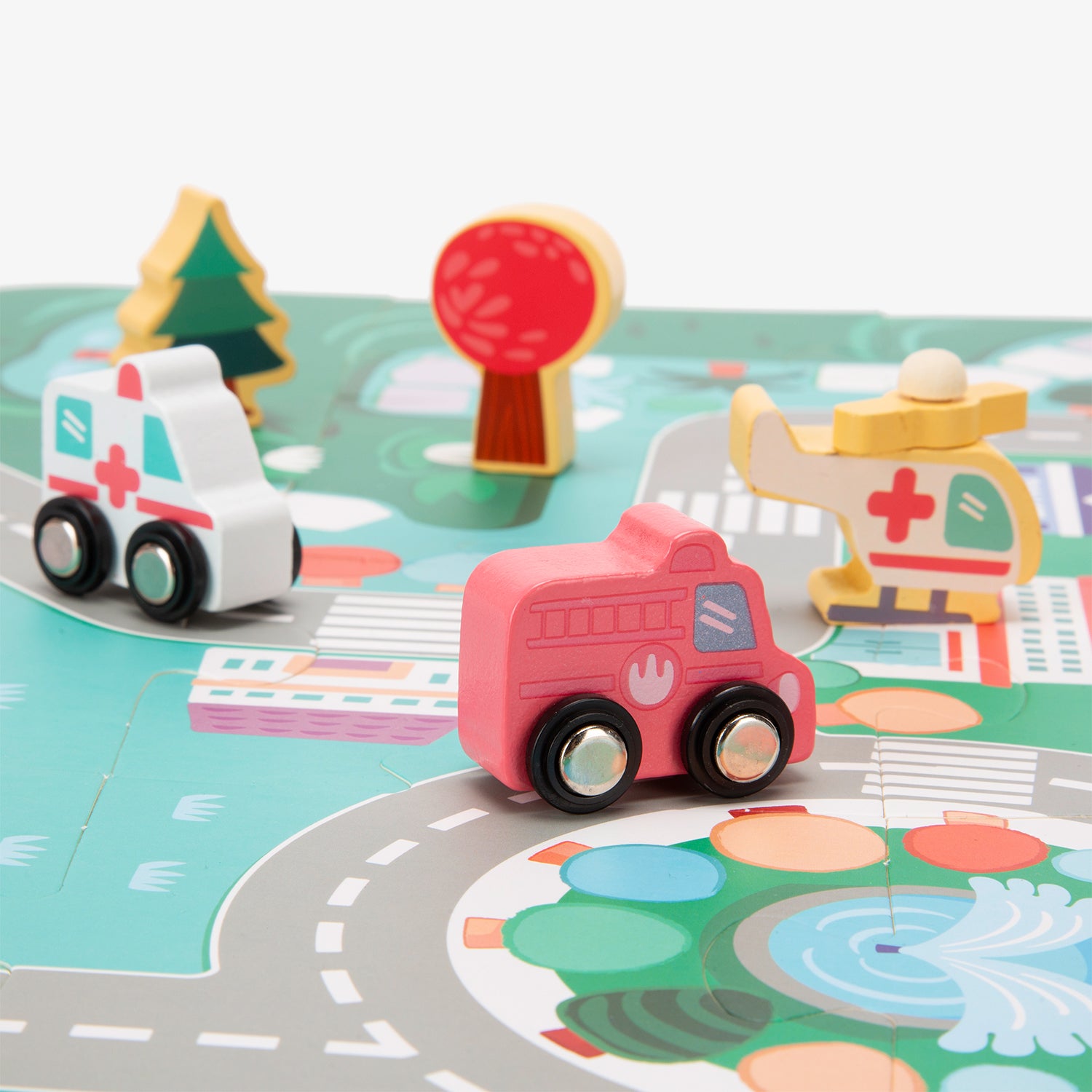 Bloques de Construcción Infantil de Madera Santiago Multicolor - Form Design