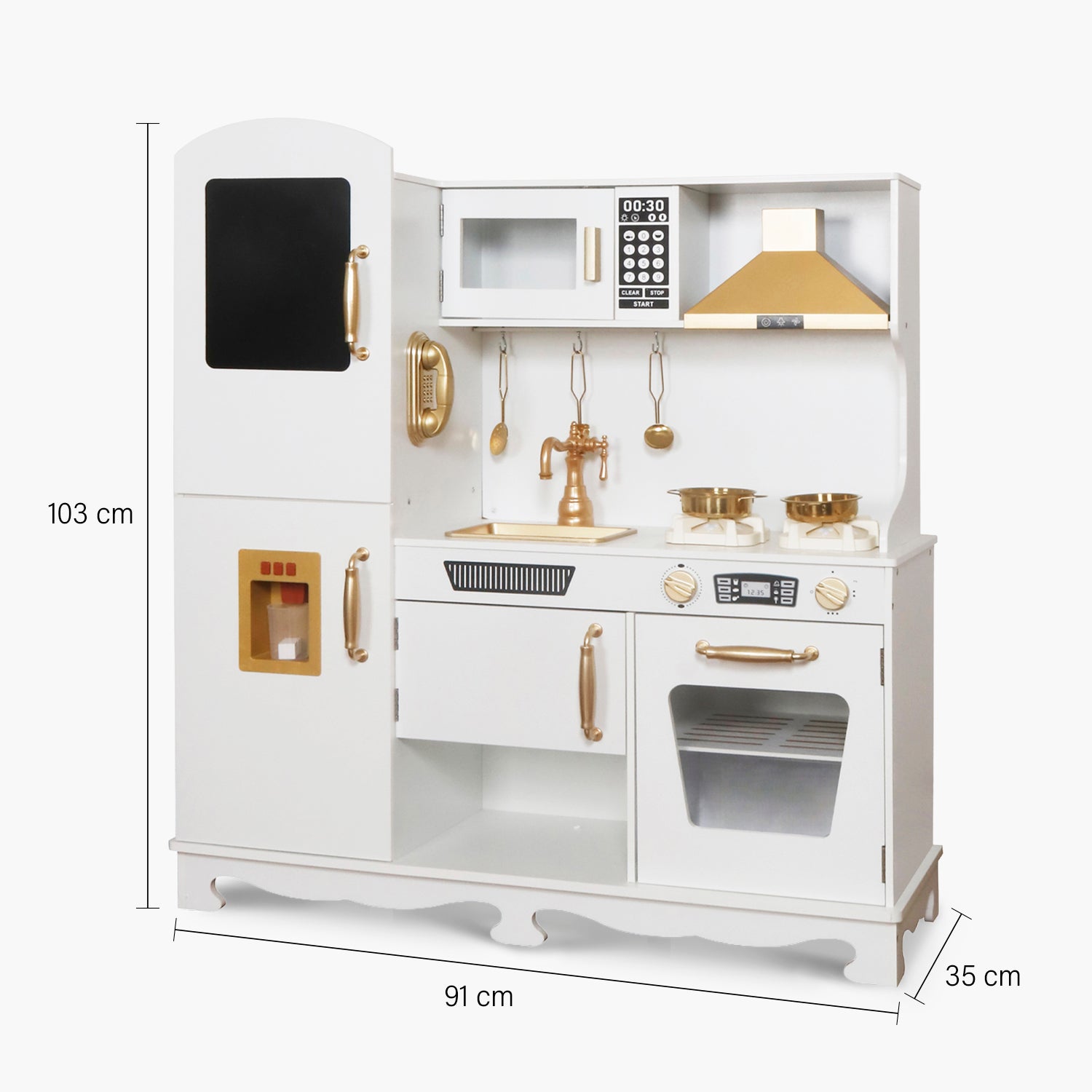 Cocina Infantil de Madera Eloisa Blanco