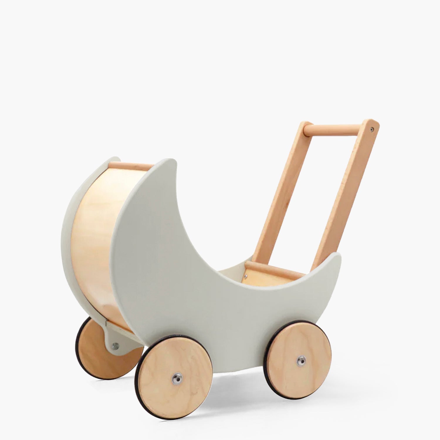 Coche para Muñecas Infantil de madera Samanta Gris claro