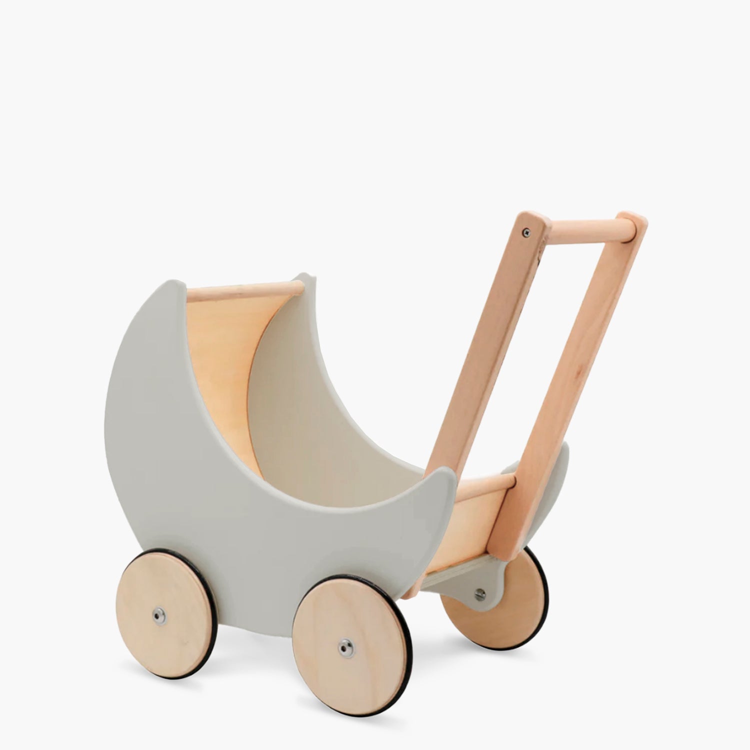 Coche para Muñecas Infantil de madera Samanta Gris claro