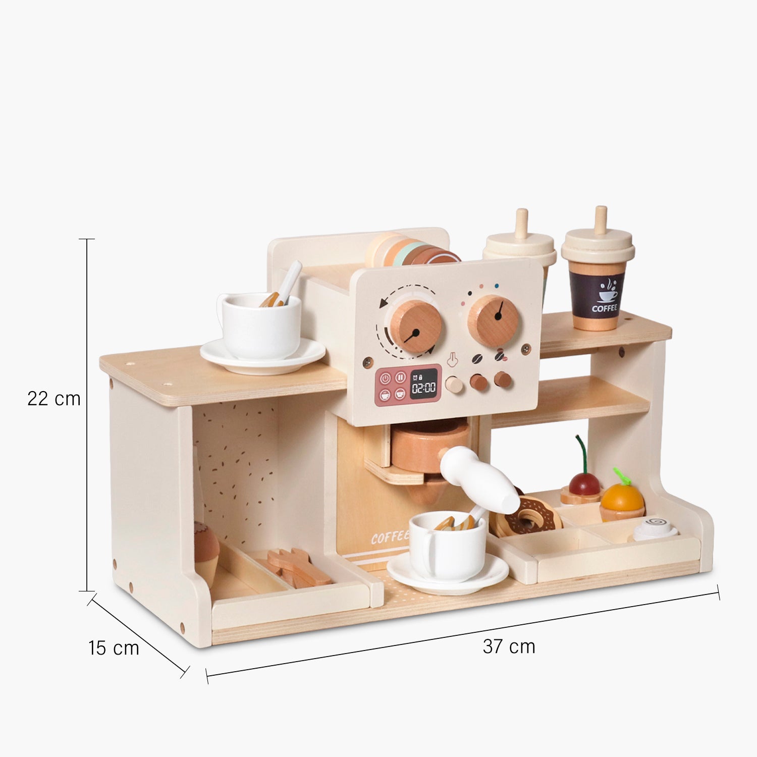 Cafetera Infantil de Madera Multicolor